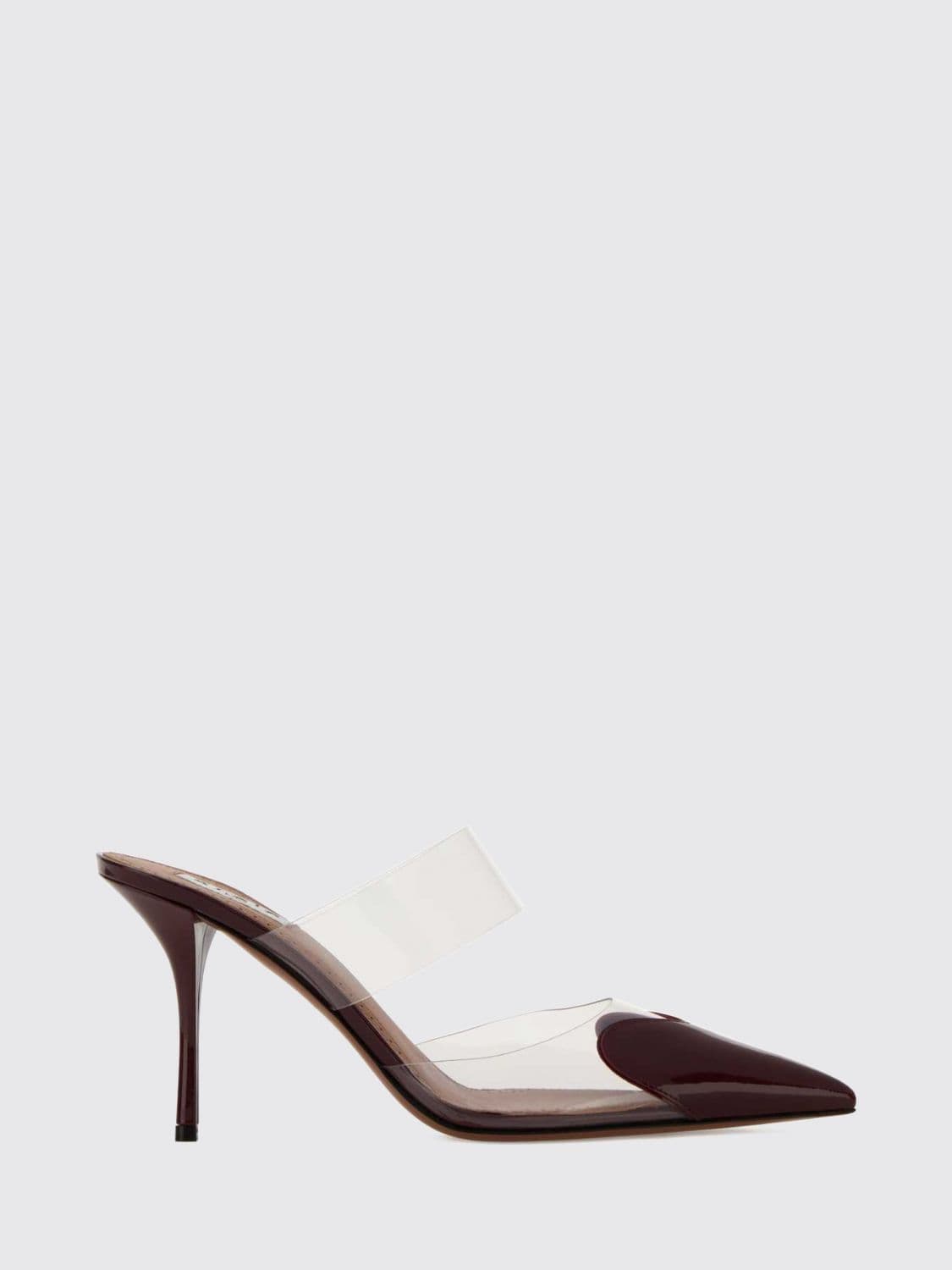 Alaïa Le Caur Patent Leather and PVC Mules with High Stiletto Heel