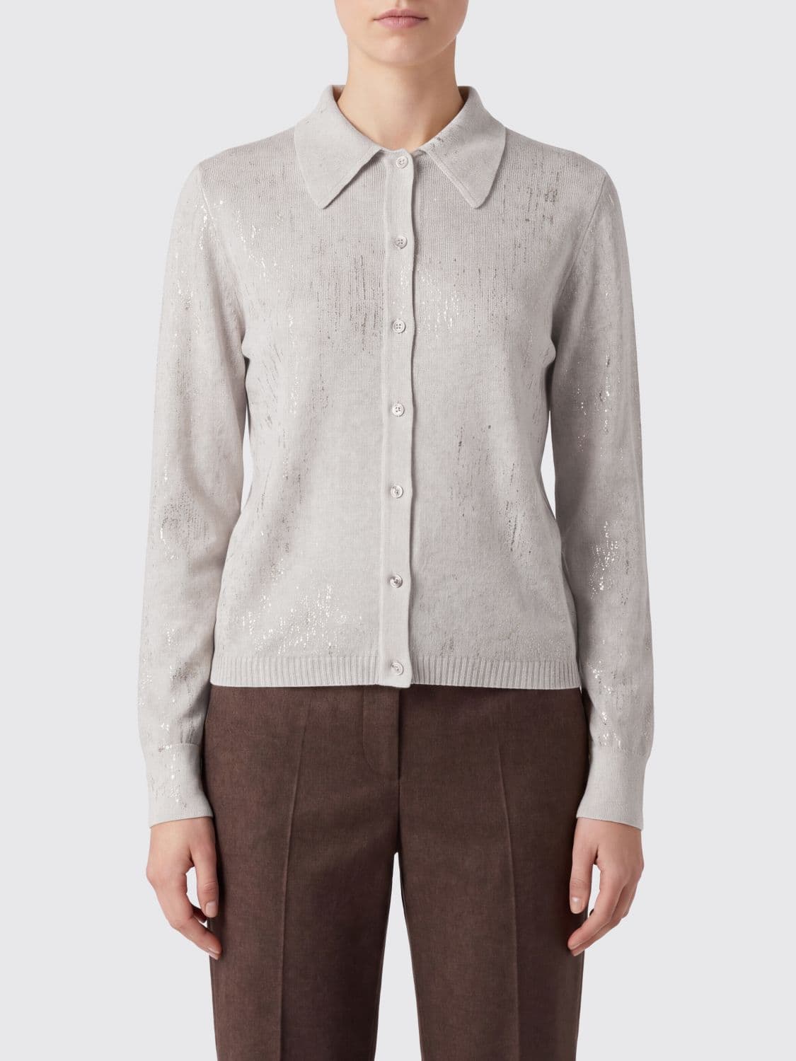 Avant Toi Pure Cashmere Classic Collar Knit Shirt