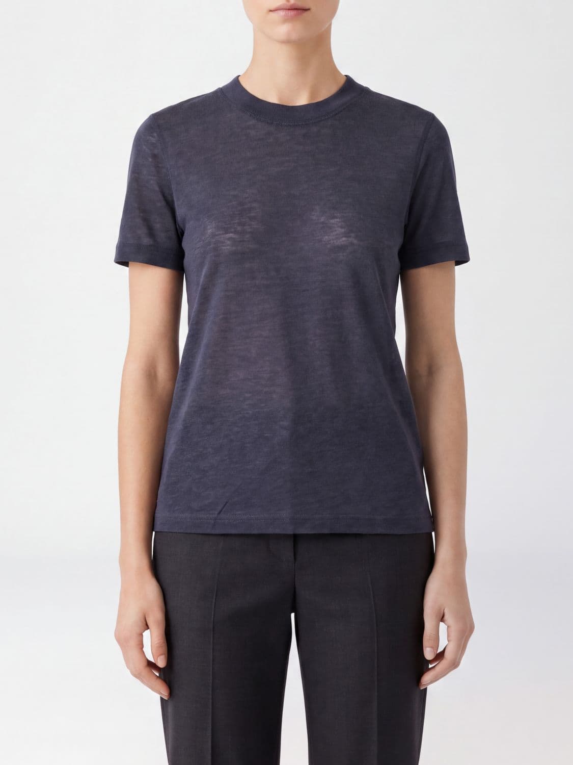 Filippa K Short-Sleeved T-Shirt in a Lyocell and Cashmere Blend