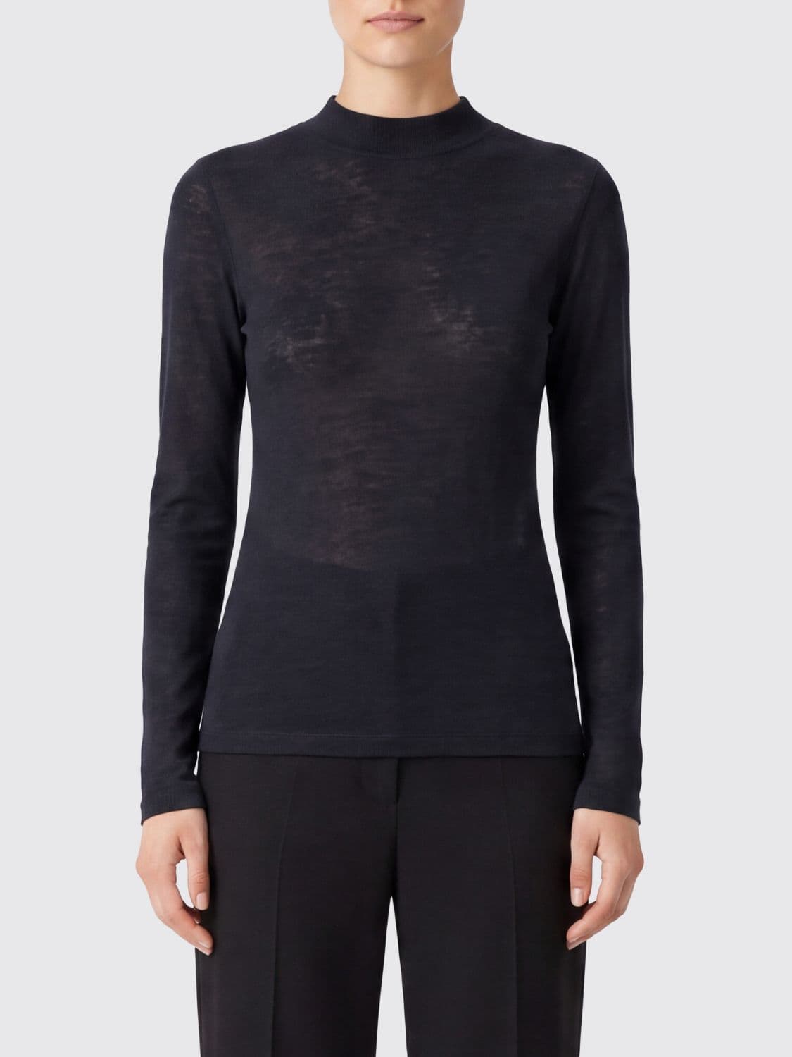 Filippa K Slim Fit Long-Sleeved Turtleneck in Lyocell and Cashmere