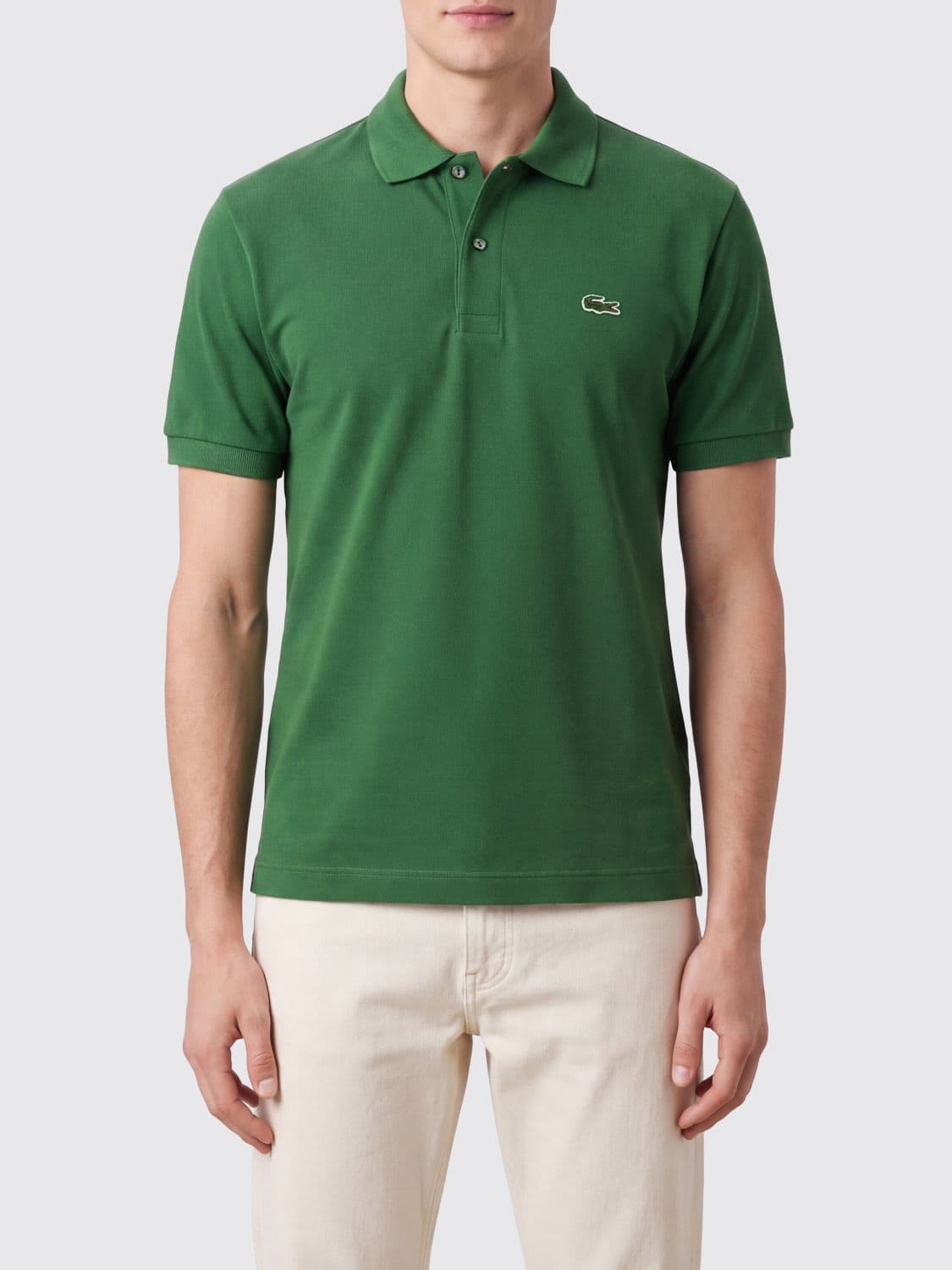 Lacoste Classic Short-Sleeved Cotton Polo Shirt with Logo Patch