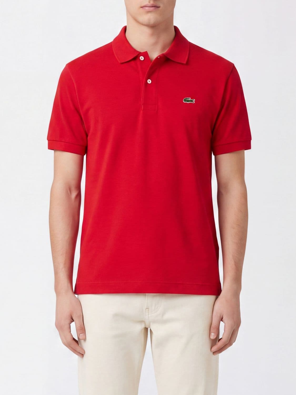 Lacoste Classic Short-Sleeved Cotton Polo Shirt with Logo Patch