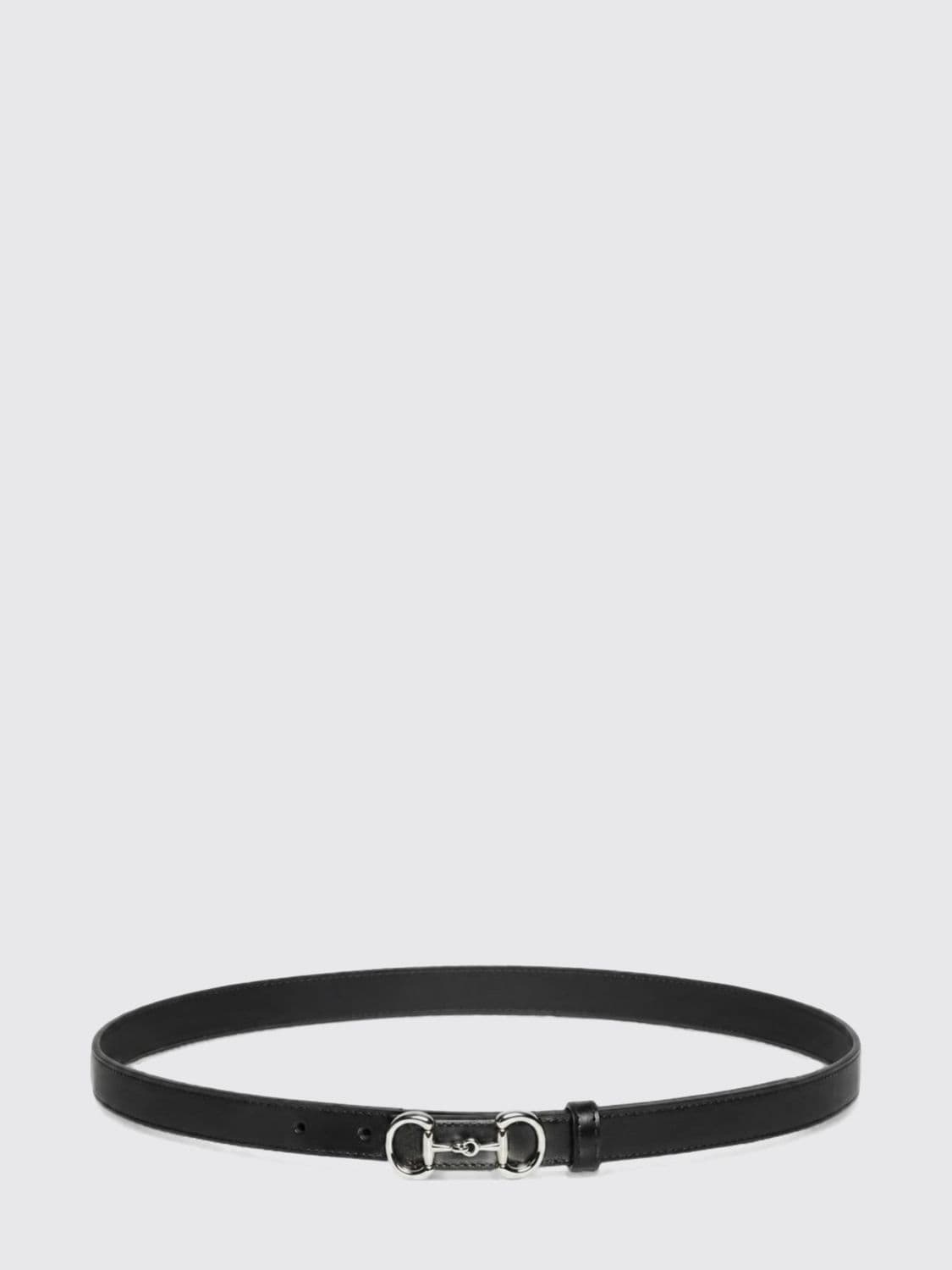 Gucci Smooth Calfskin Leather Belt with Horsebit Detail and Interlocking Closure