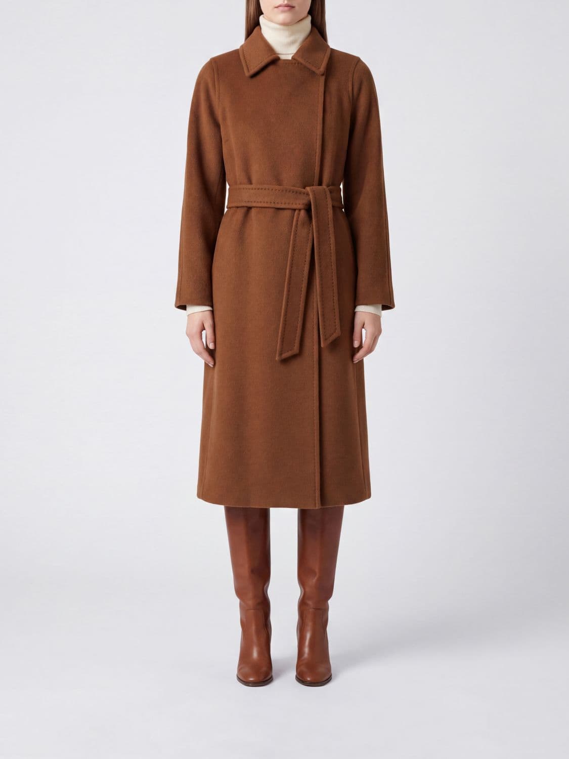 Max Mara Coat Woman color Leather · 42