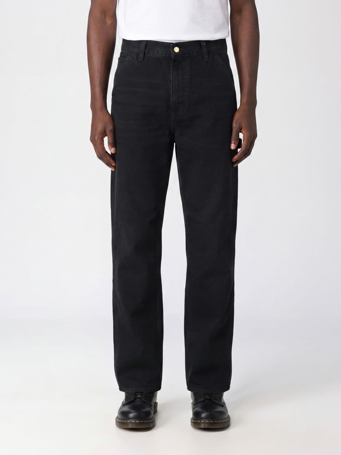 Carhartt Wip Single Knee Wide-Leg Trousers in Printed Organic Cotton Canvas