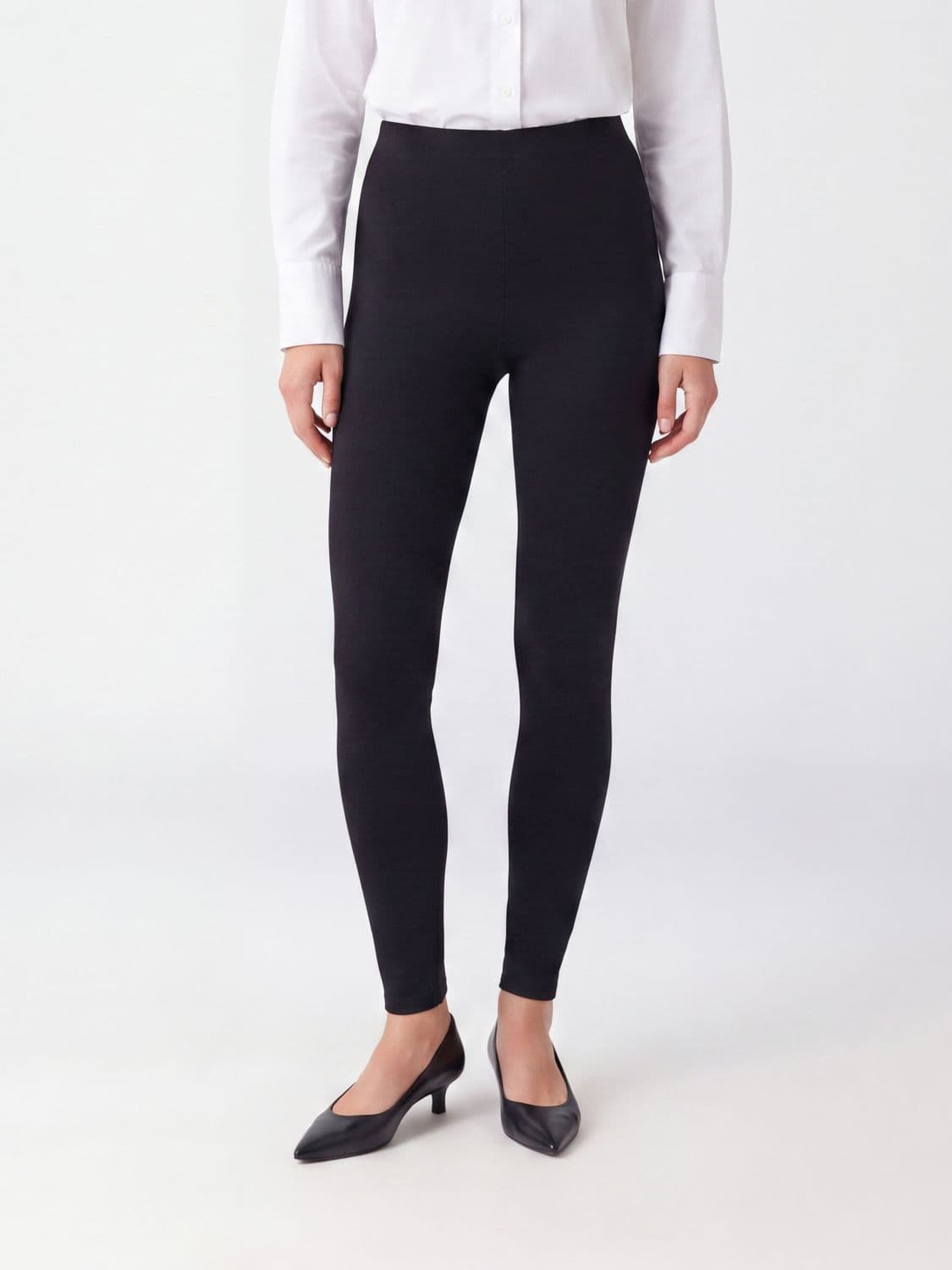 Toteme High-Waisted Skinny Leggings in Jersey Fabric