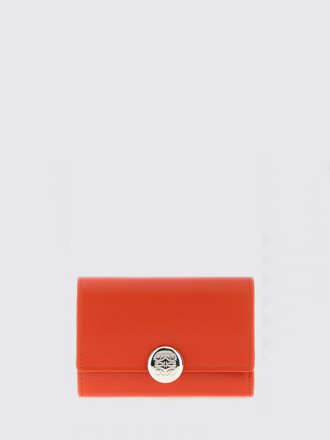 Loewe Pebble Tri-Fold Wallet in Calf Leather with Metal Logo
