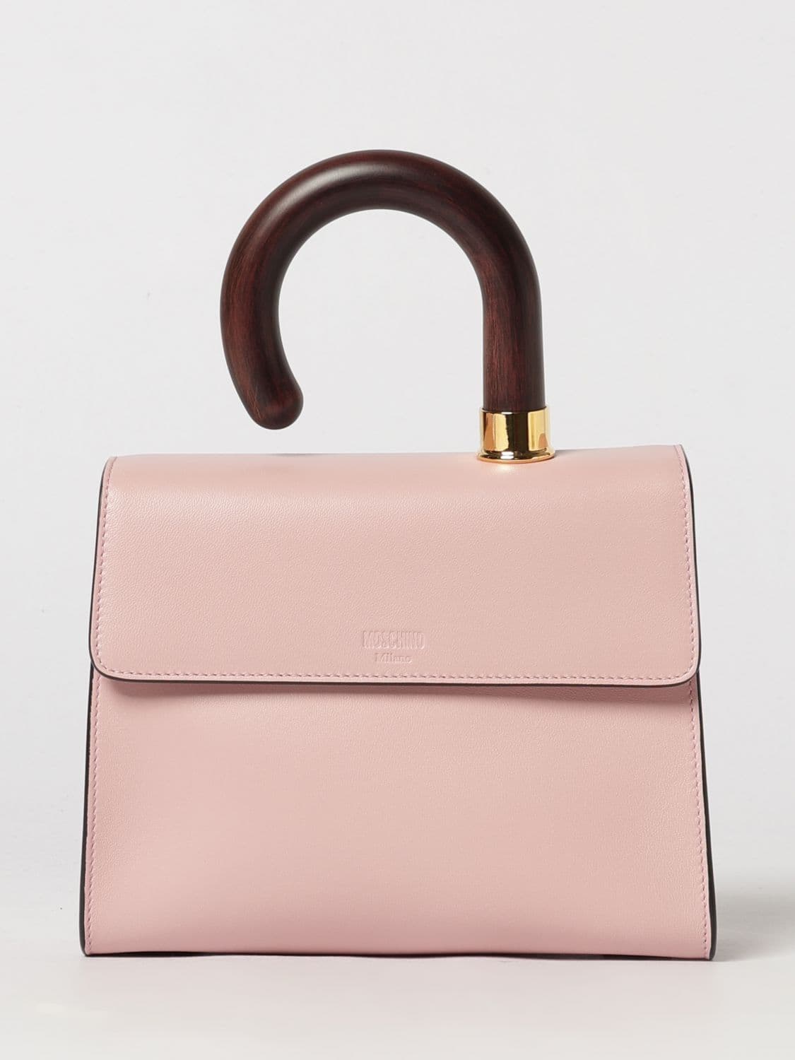Moschino Couture Mini Smooth Lambskin Handbag with Shoulder Strap