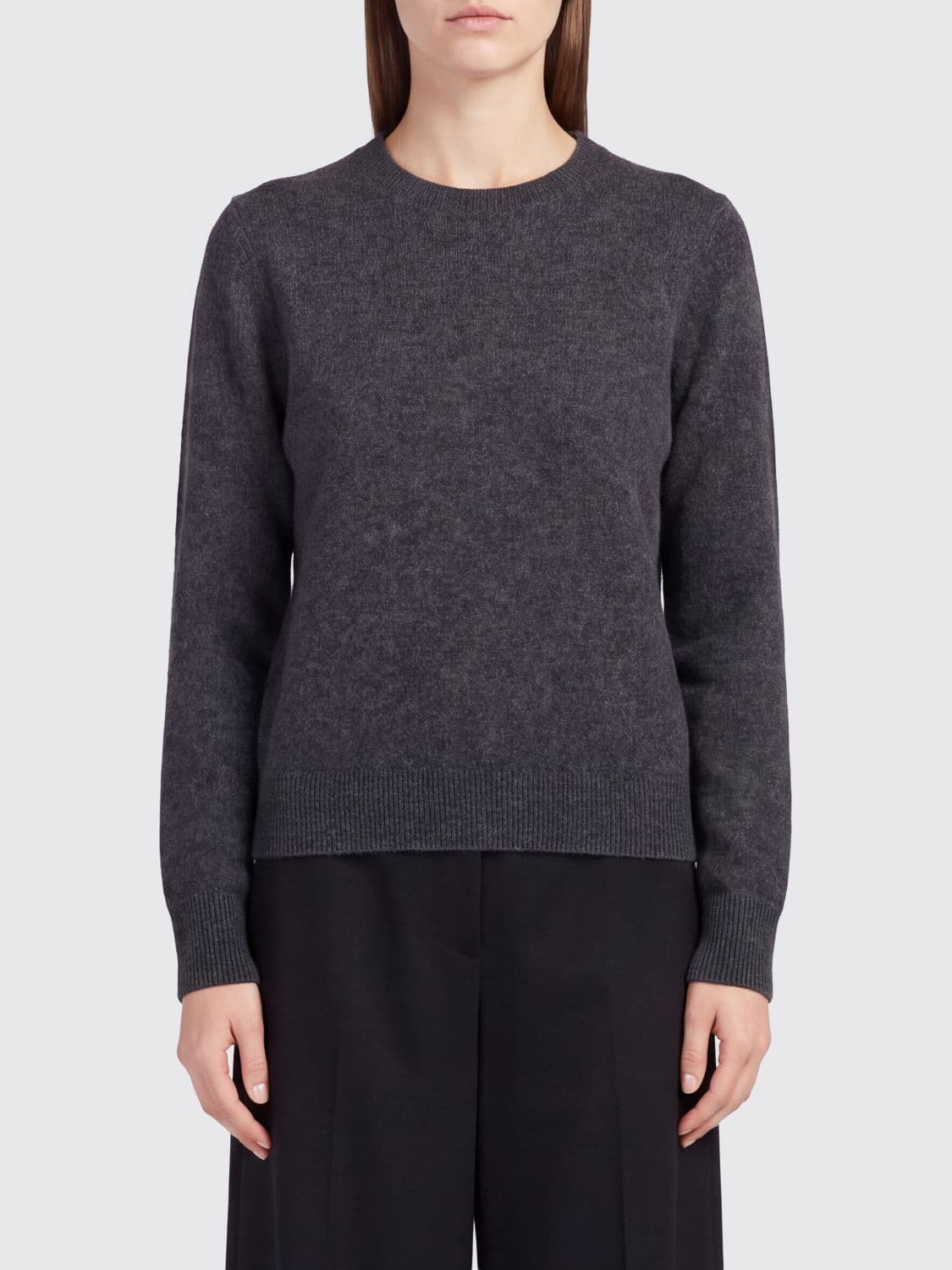 's Max Mara Pure Yak Wool Crew-Neck Jumper with Long Sleeves