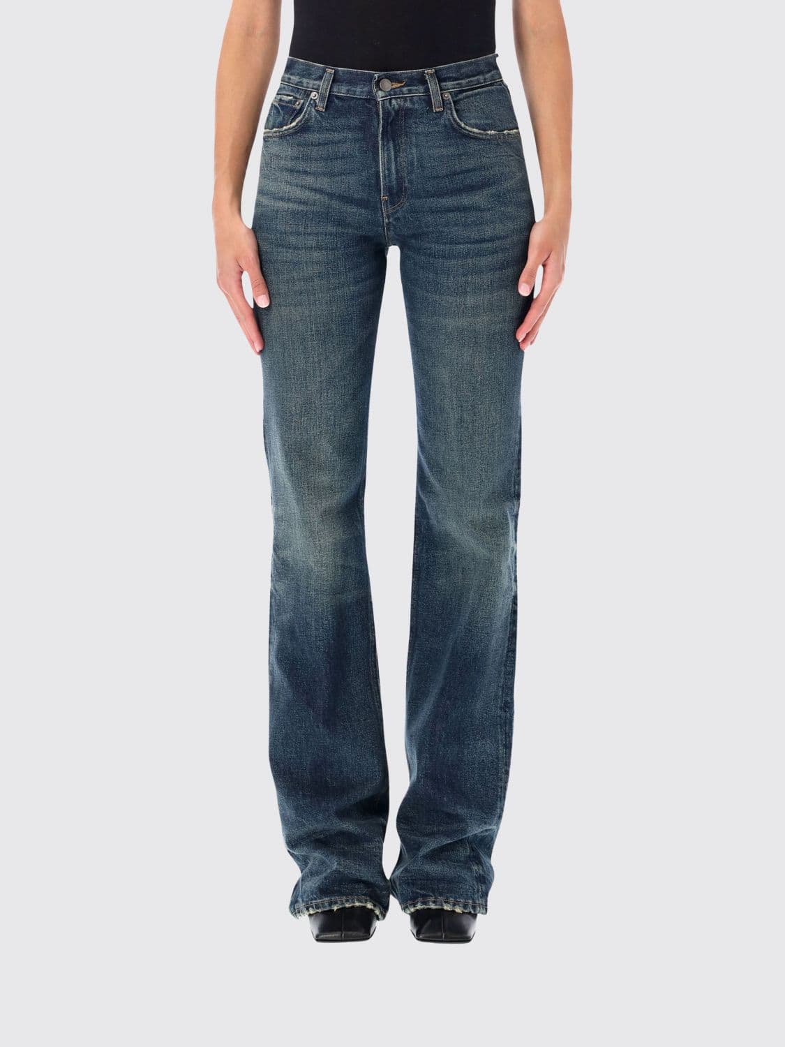 Haikure Star Flared Jeans in High-Waisted Cotton Denim