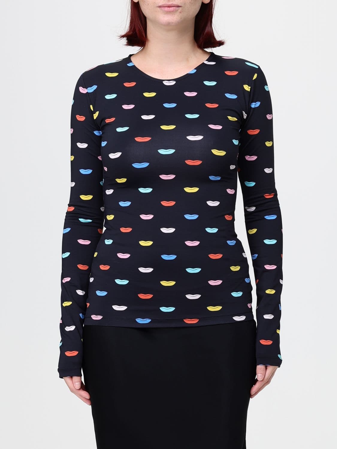 Fiorucci Graphic Print Long-Sleeved Slim Fit Top