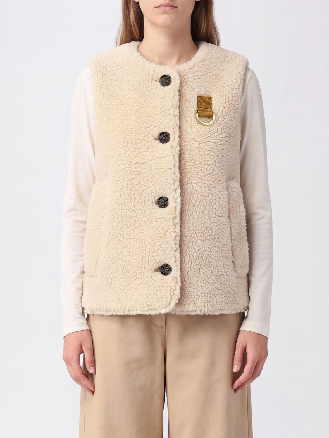 Barbour Technical Fleece Crewneck Vest with Button Closure · 8