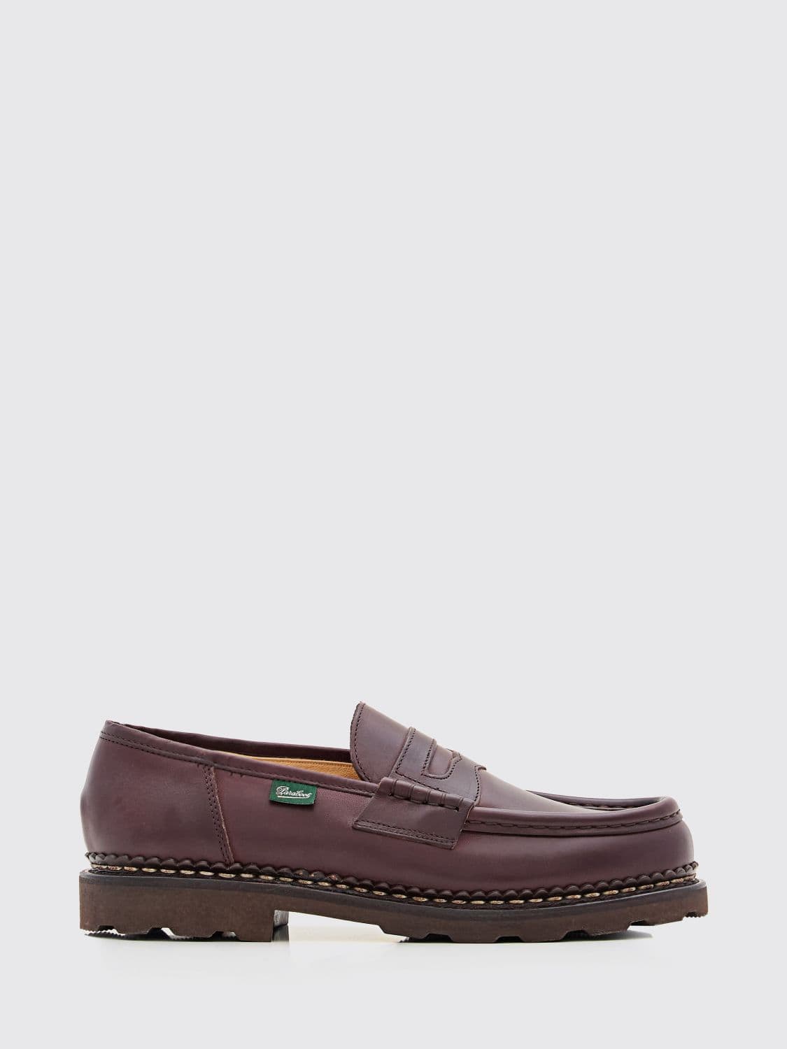 Paraboot Reims Smooth Calfskin Penny Loafers with Rubber Sole