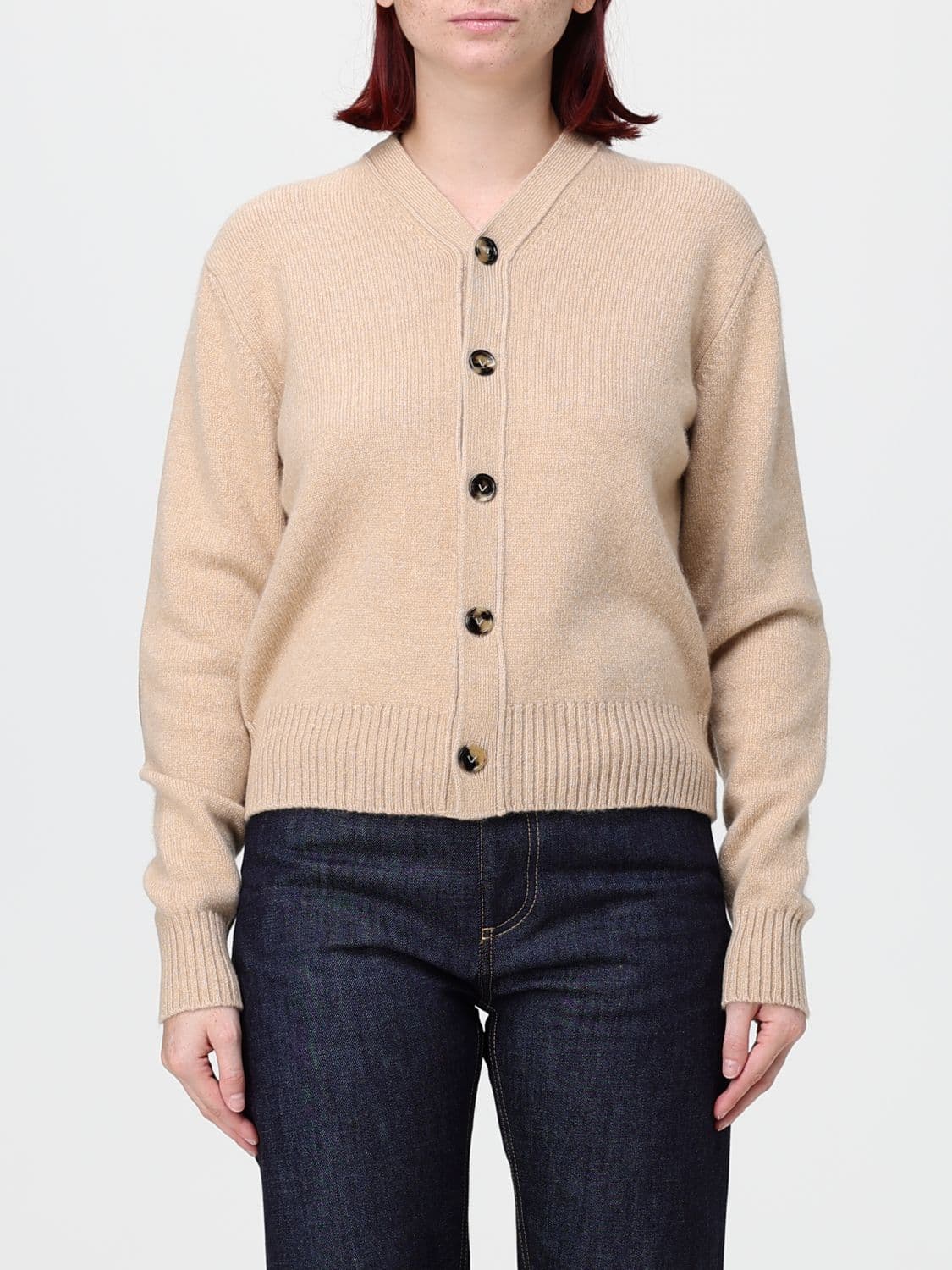 Bottega Veneta V-Neck Cashmere-Blend Cardigan with Buttons