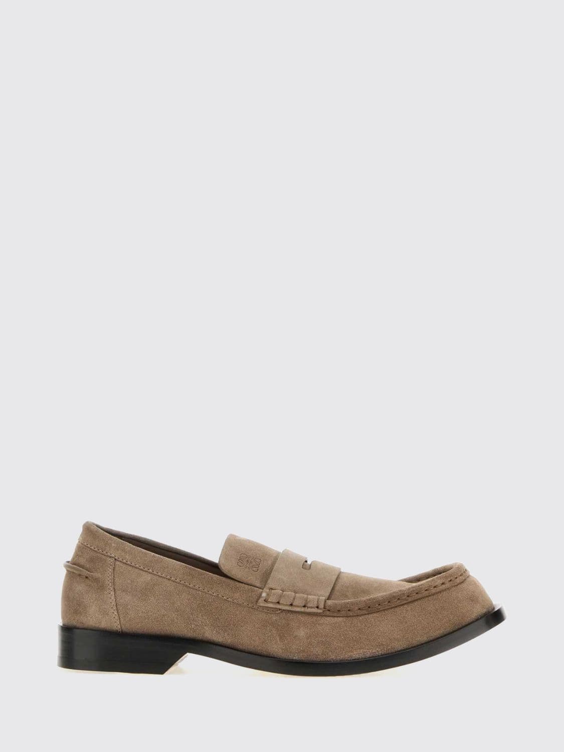Loewe Bobine Suede Calf Leather Penny Loafers with Leather Sole