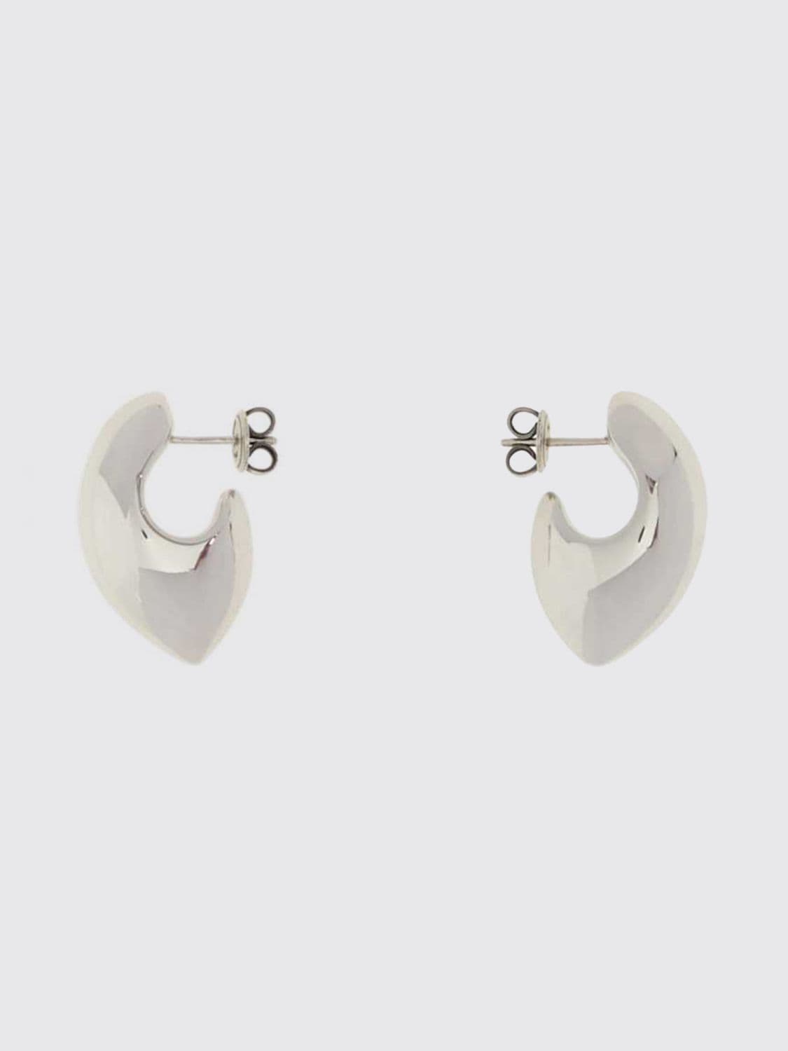 Bottega Veneta Metal Stud Earrings with Butterfly Closure