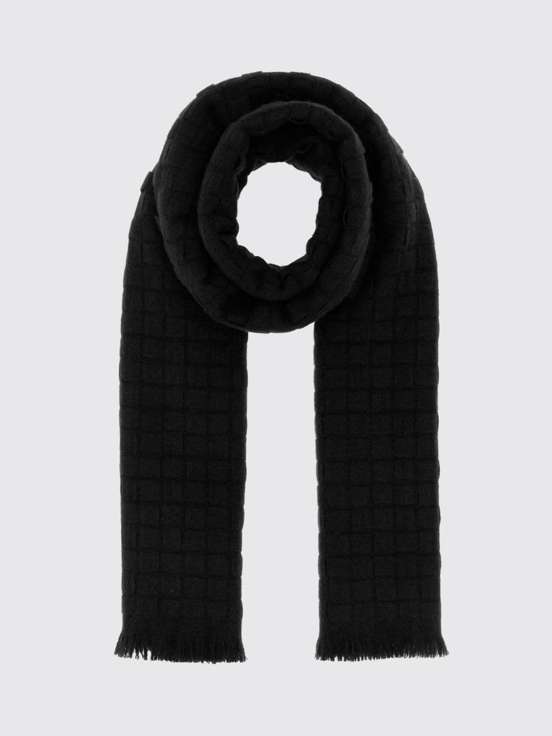 Bottega Veneta Pure Cashmere Scarf with Fringed Edges