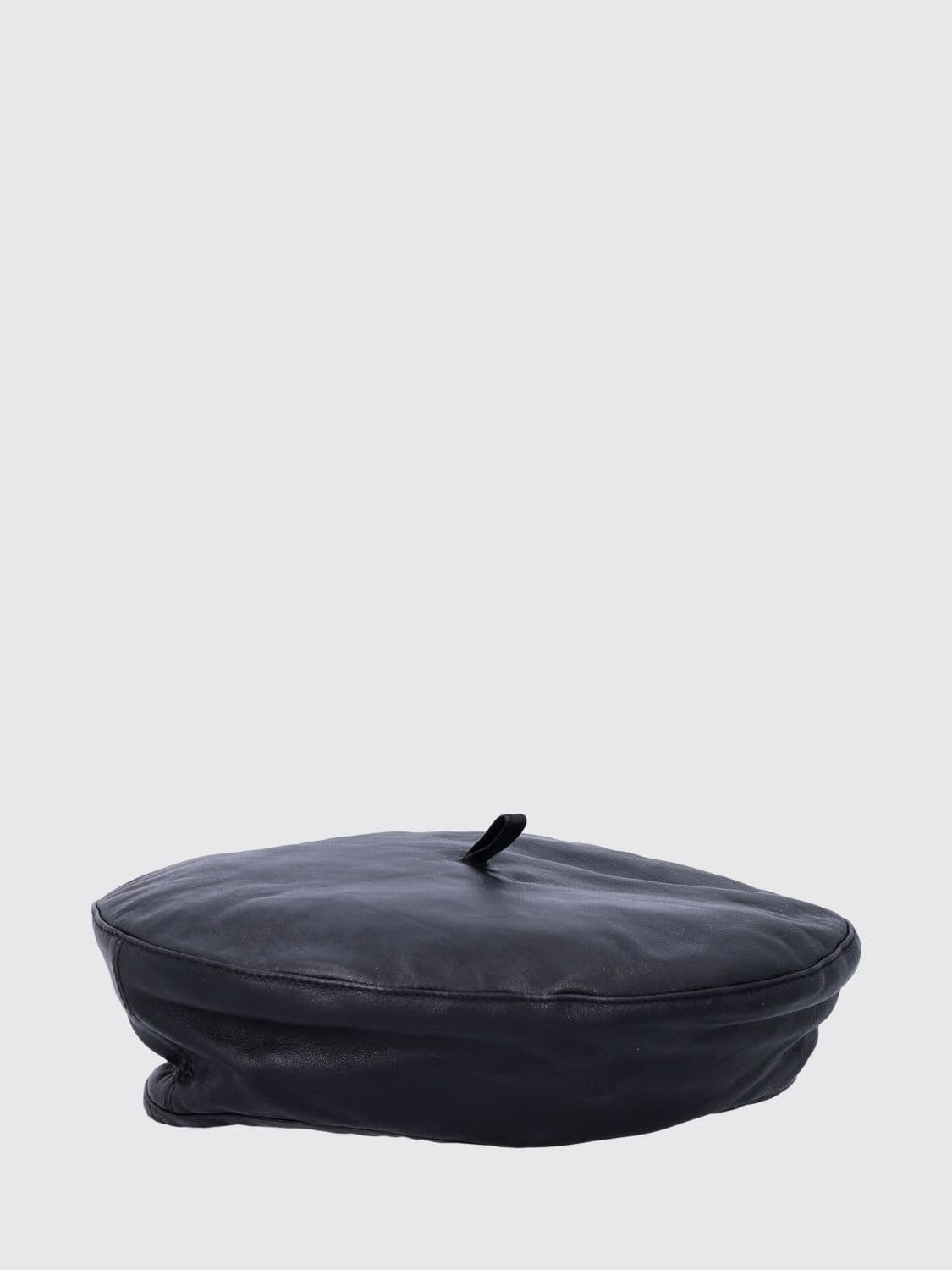 The Garment Classic Leather Beret with a Straight Hem
