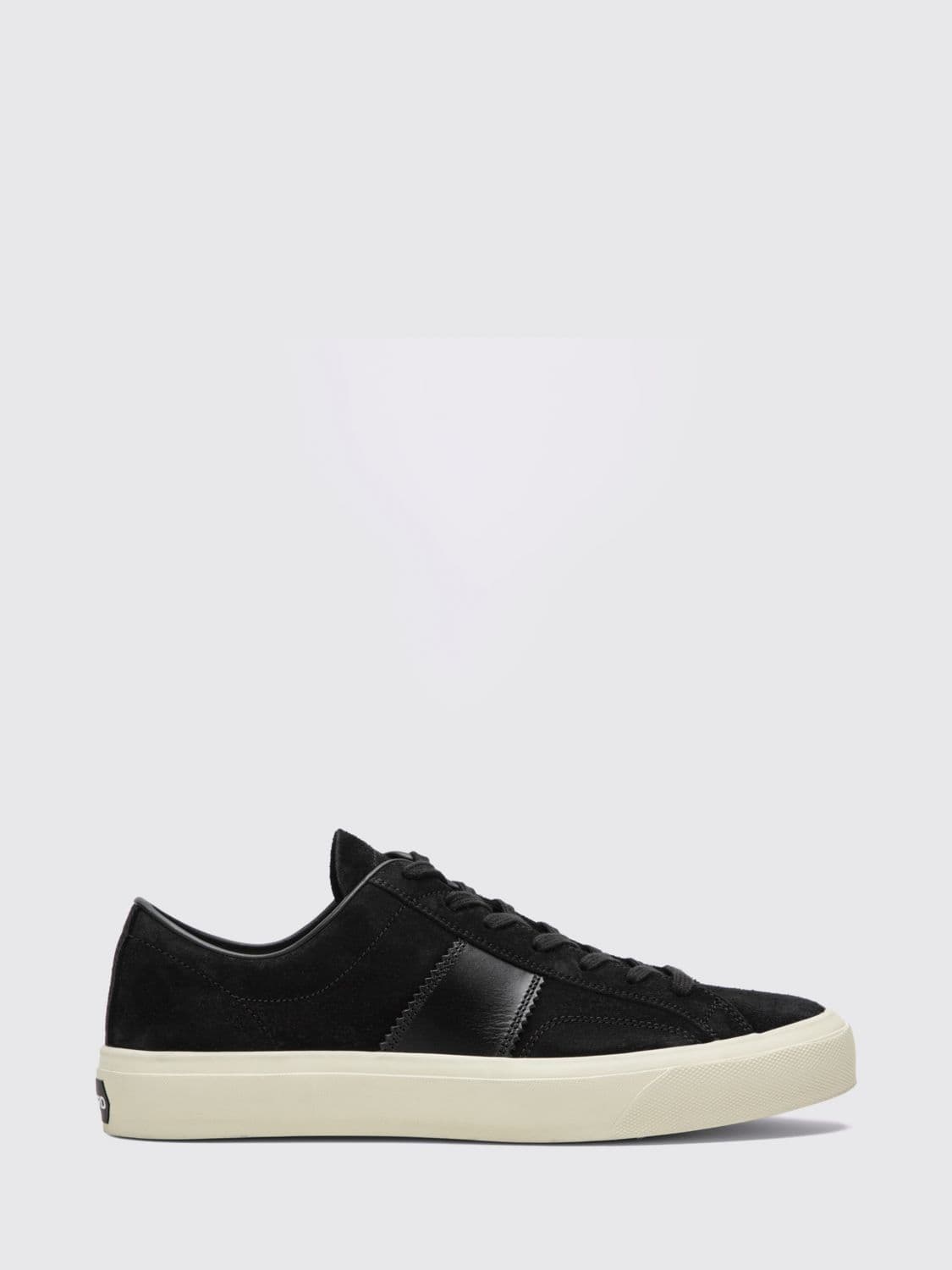 Tom Ford Low-Top Suede Calfskin Sneakers with Rear Logo
