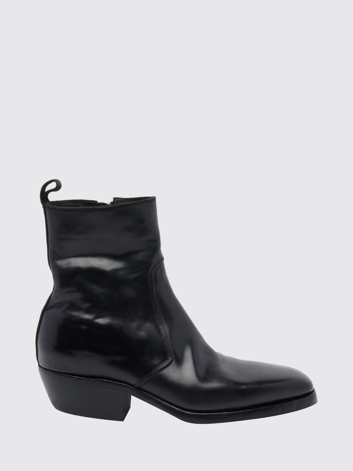 Premiata Smooth Calf Leather Texan Boots with Side Zip