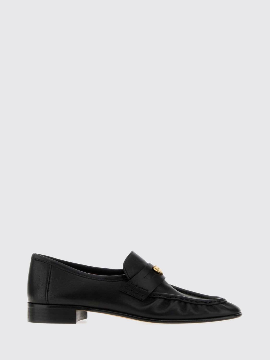 Chloé Letti Penny Loafers in Smooth Calfskin Leather with a Round Toe