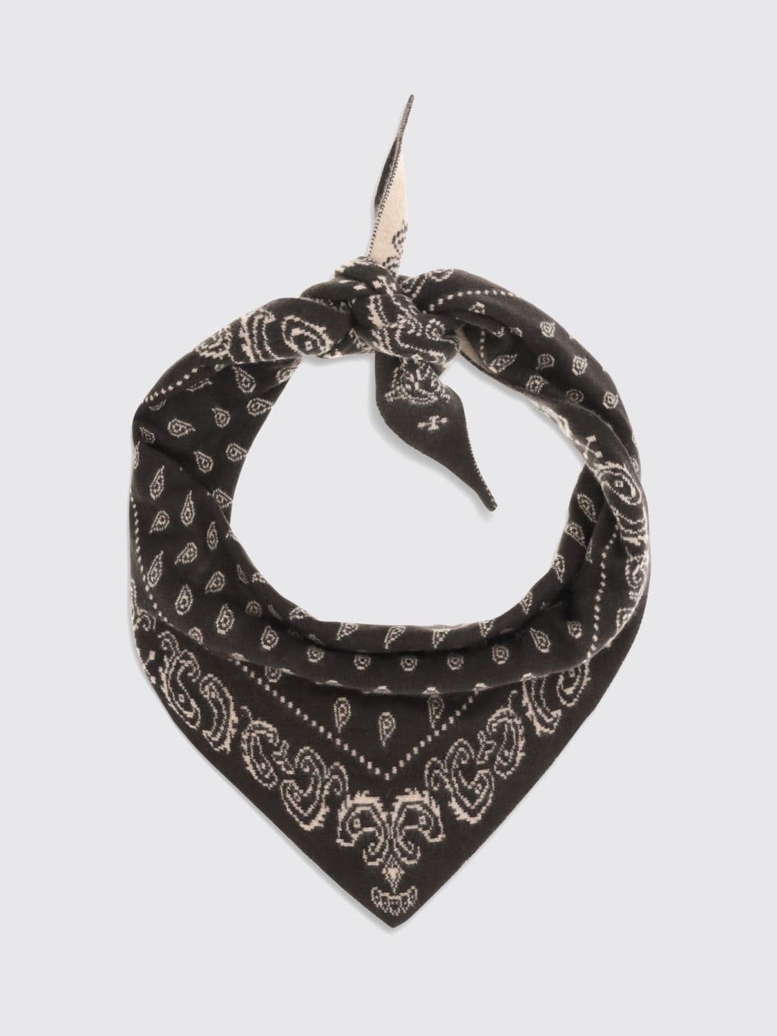 Guest In Residence Triangular Paisley Print Pure Cashmere Scarf