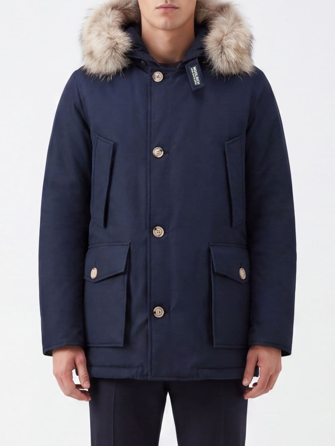 Woolrich Arctic Cotton and Nylon Parka with Shearling Hood
