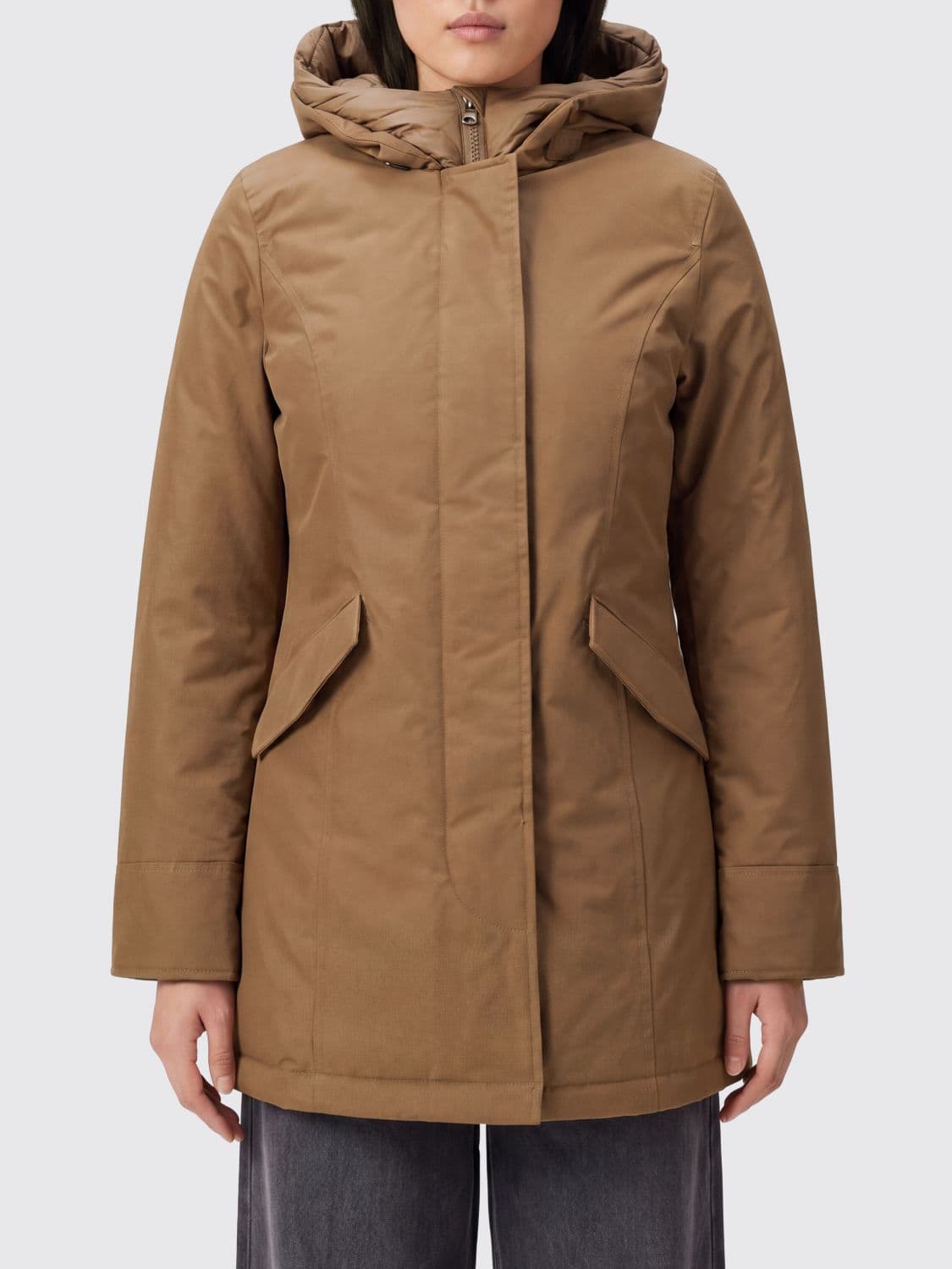 Woolrich Arctic Cotton and Nylon Parka with Padded Hood