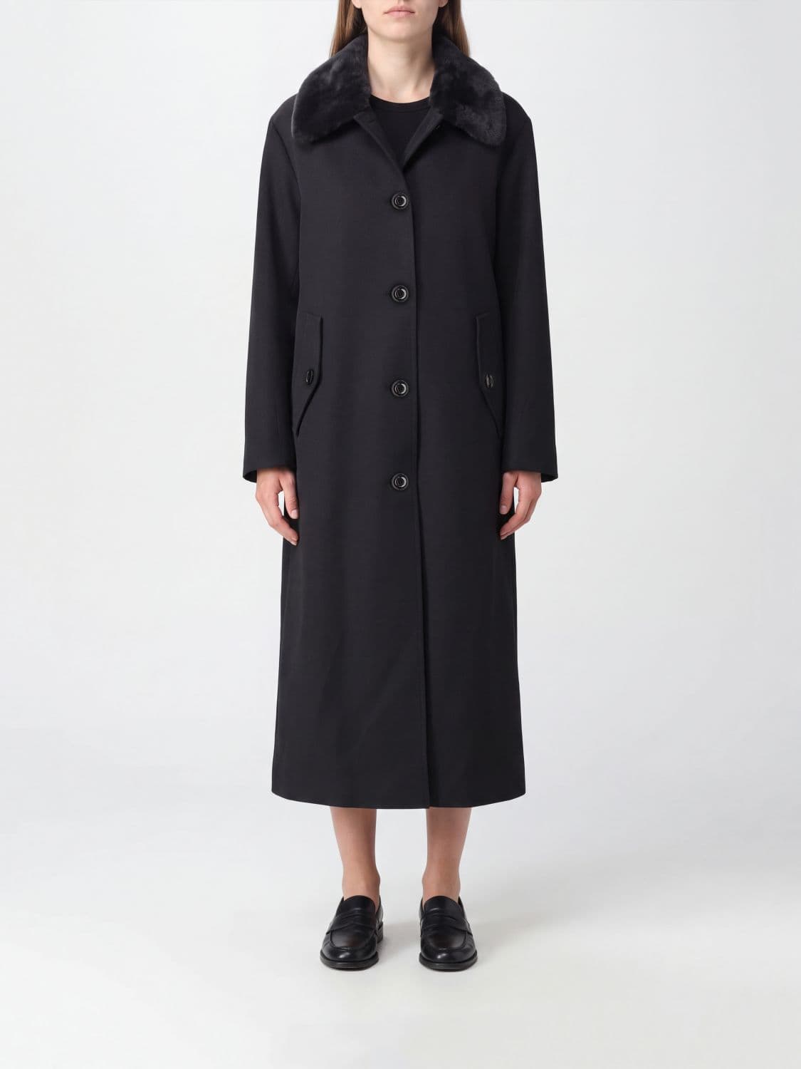 Our Legacy Single-Breasted Long Wool Coat with Back Vent