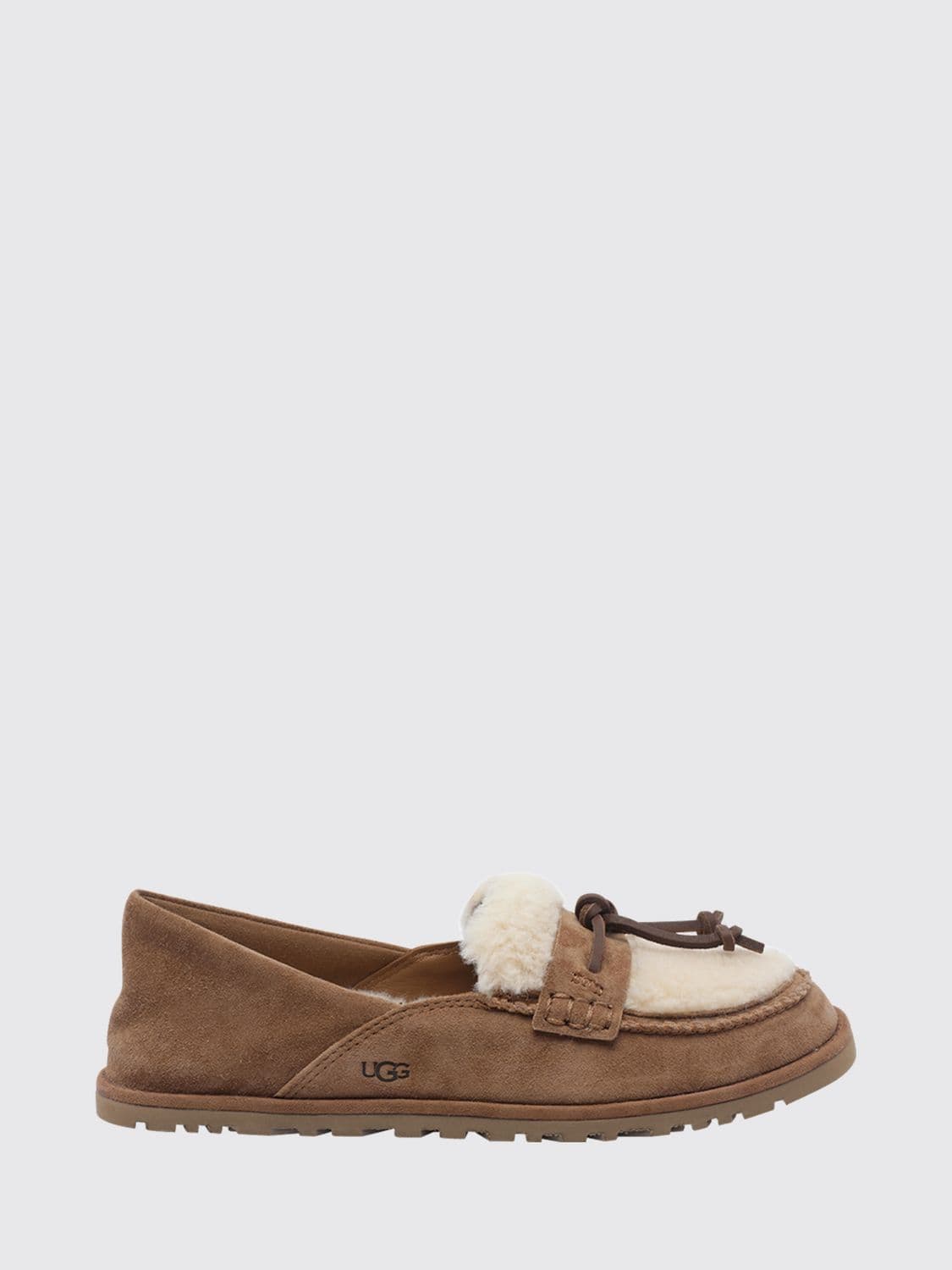 Ugg Zora Bicolour Suede Loafers with Wool Lining