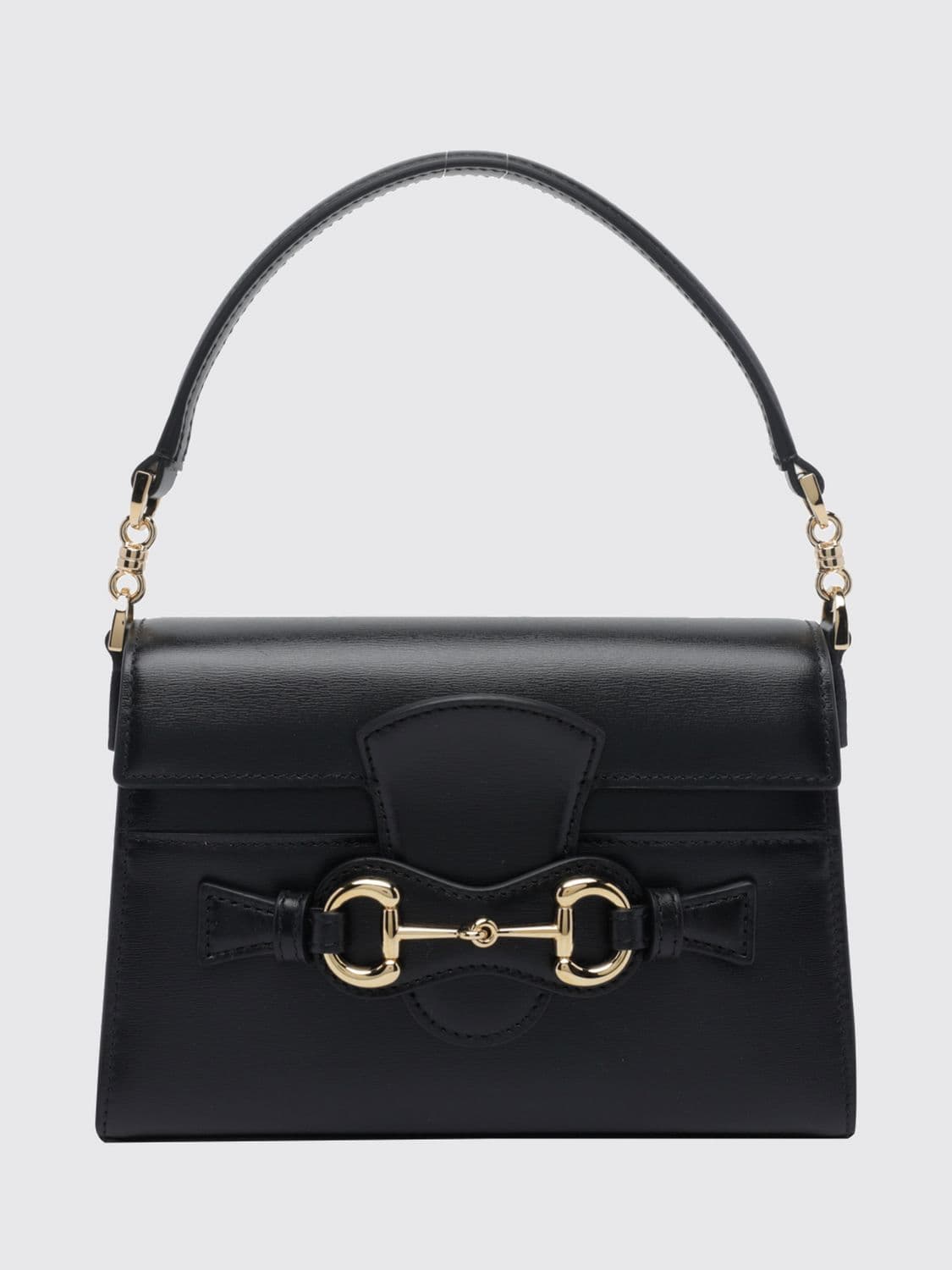 Gucci Horsebit Duomo Smooth Calf Leather Mini Handbag with Logo Detail
