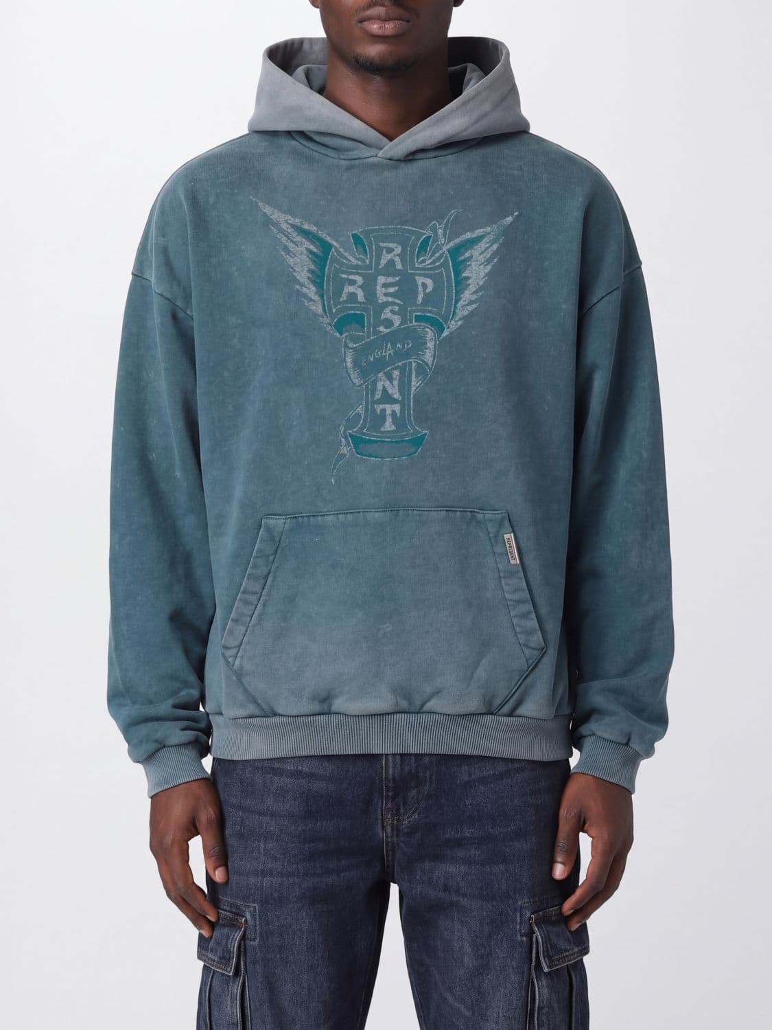 Represent Sweatshirt Men color Smoke Grey · S