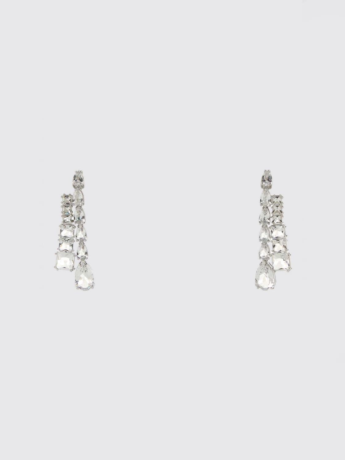 Swarovski Matrix Drop Earrings with Clear Crystals and a Push-Back Closure