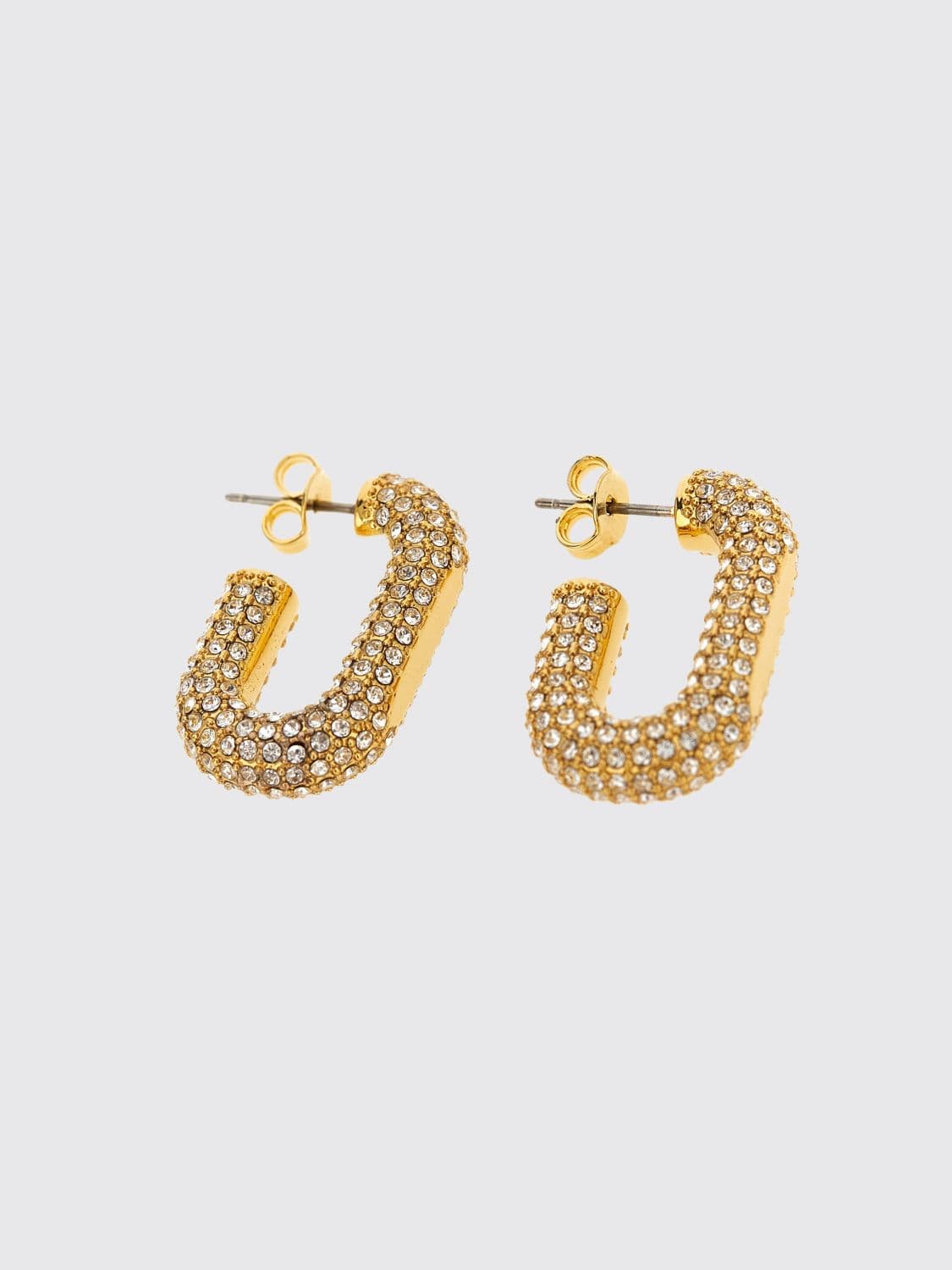 Rabanne Drop Earrings in Gold-Tone Brass with Set Crystals