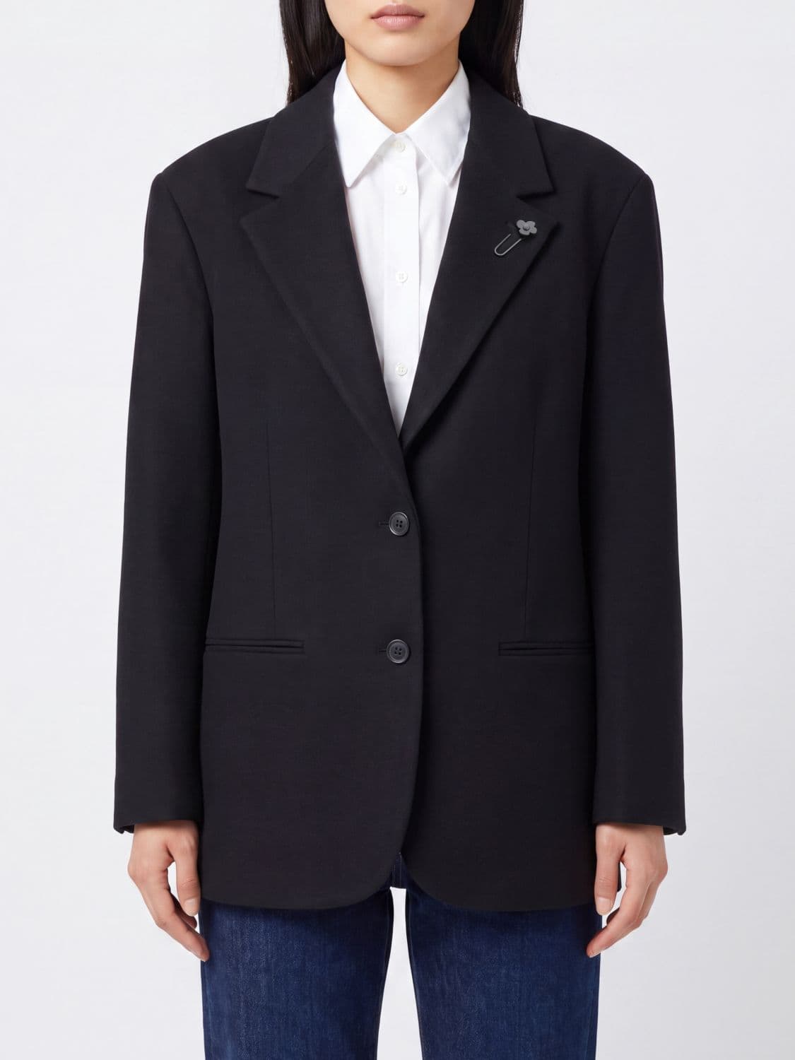 Lardini Single-Breasted Pure Cashmere Blazer with Peaked Lapels and Dropped Shoulders · 38