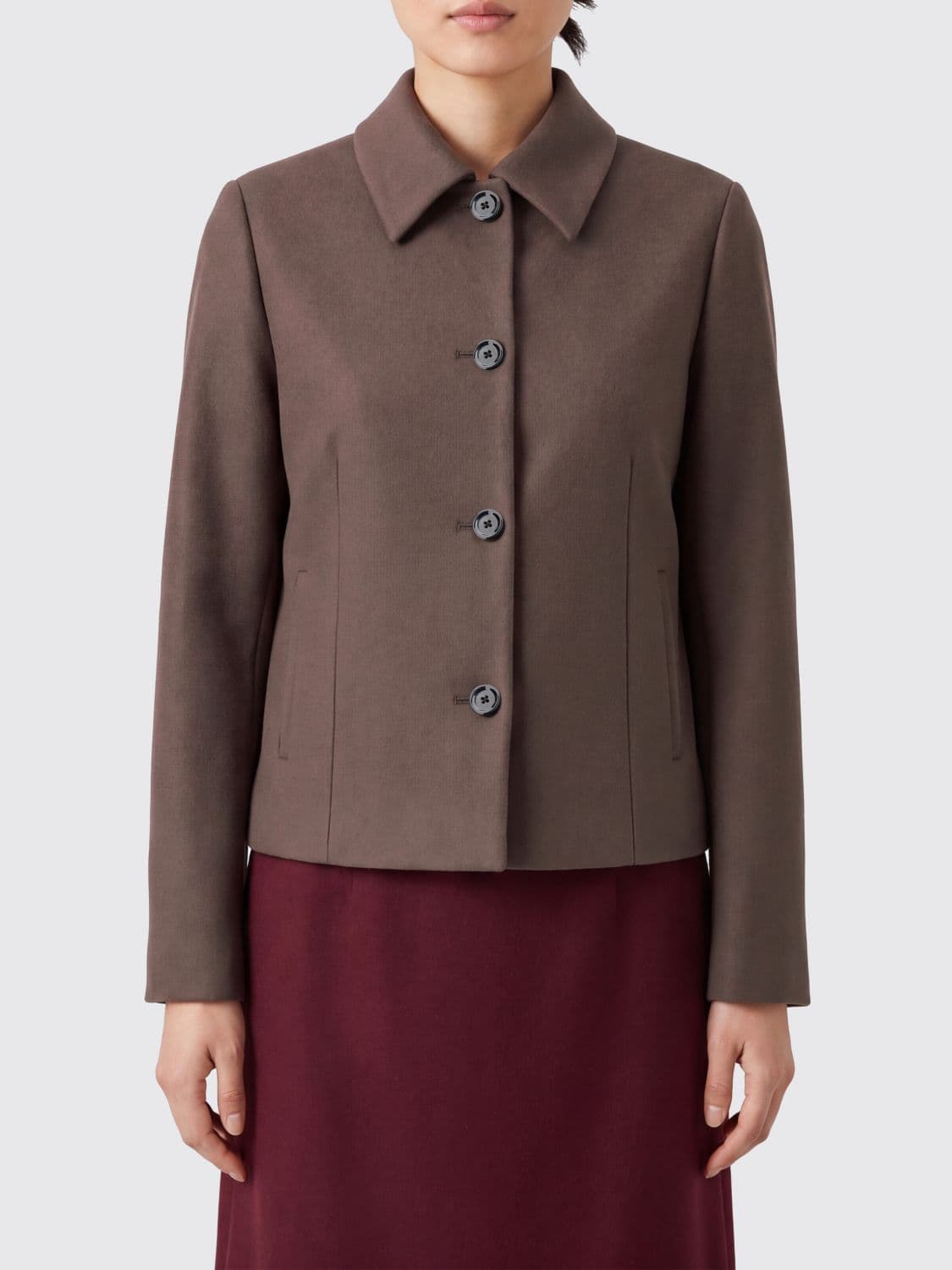 Lardini Pure Virgin Wool Shirt Jacket with Classic Collar and Pockets