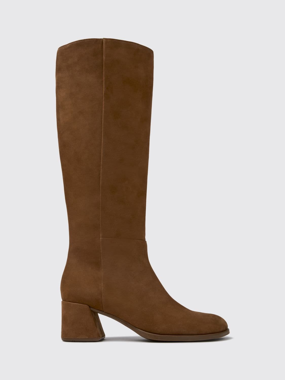 Camper Kora Nubuck Leather Knee-High Boots with a Medium Heel and Zip
