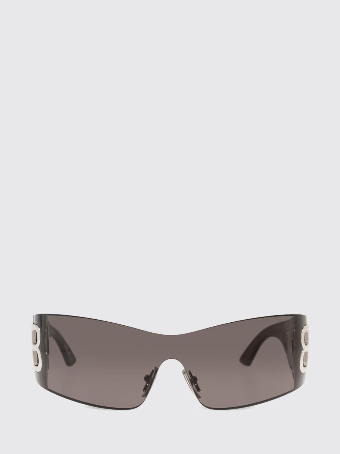 Balenciaga Rectangular Shield Sunglasses in Acetate with Metal Logo