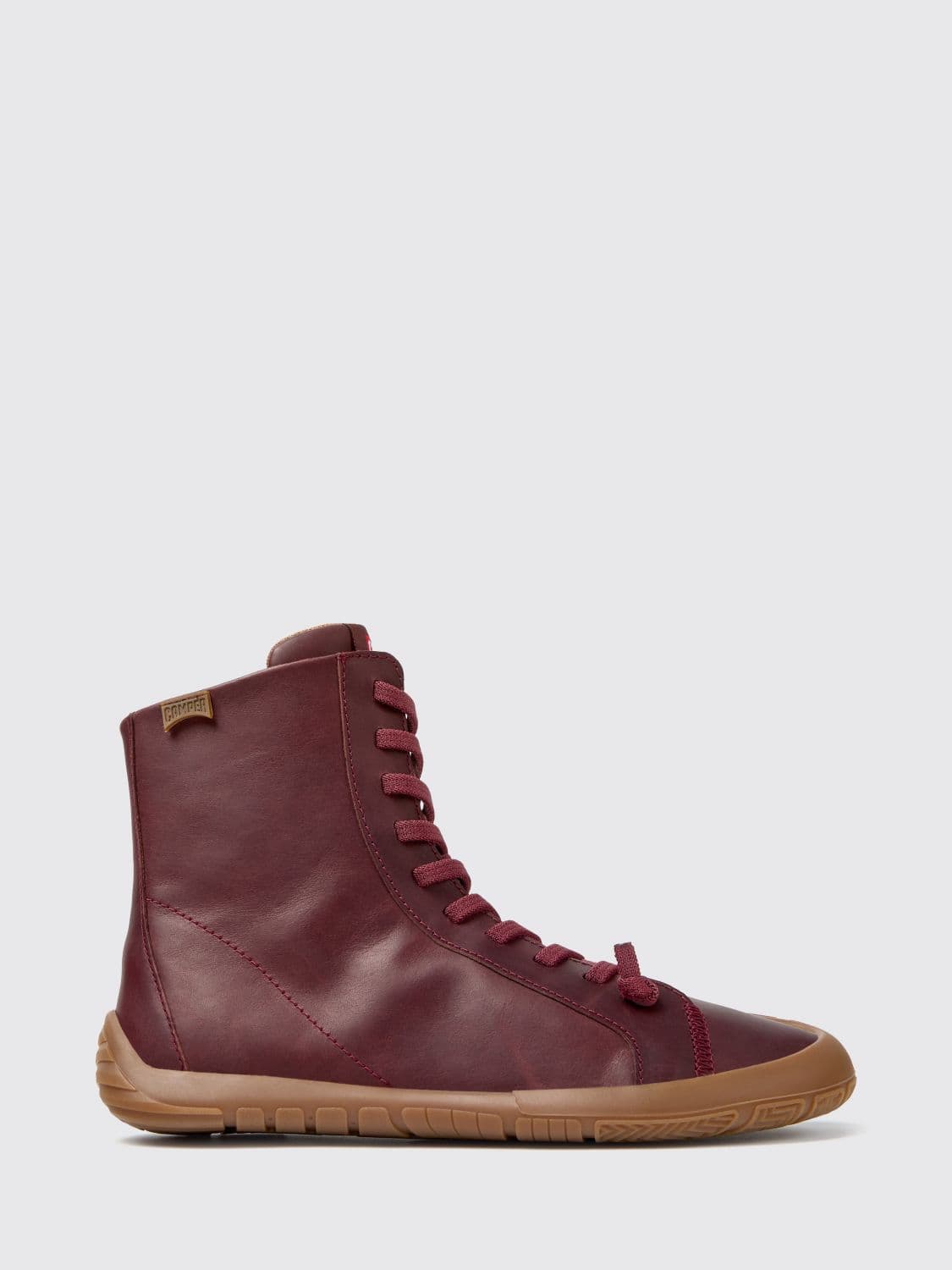 Camper Slip-On Ankle Boots in Smooth Calfskin with Side Zip