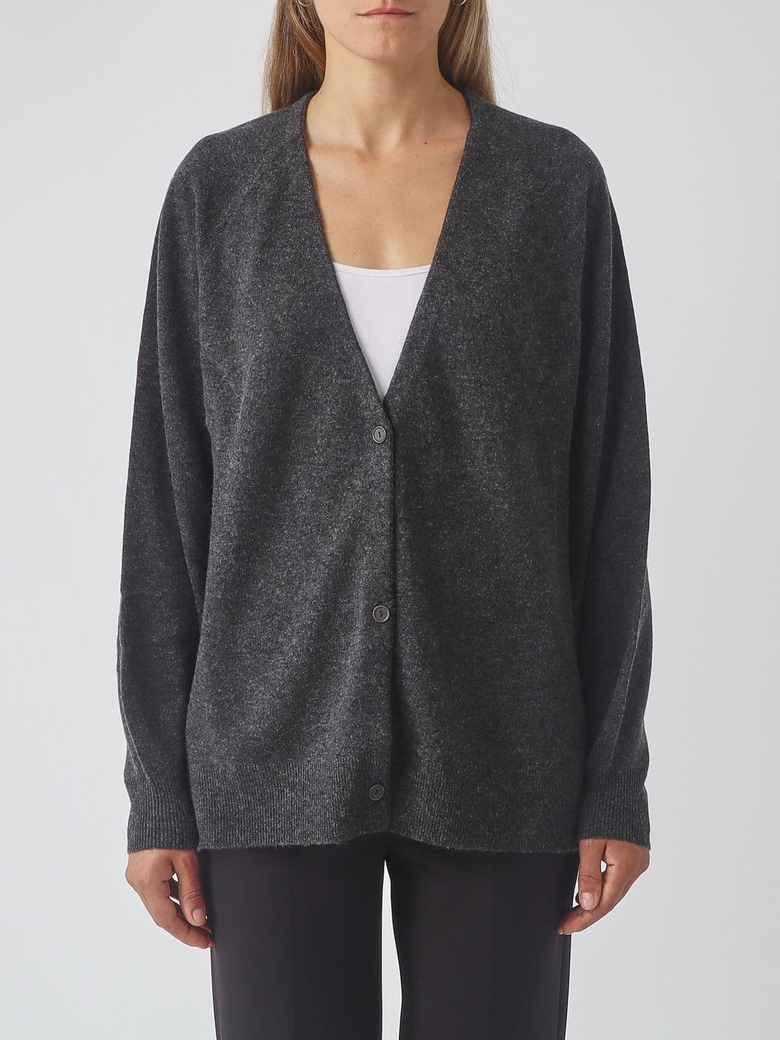 Mm Max Mara Cardigan Woman color Charcoal