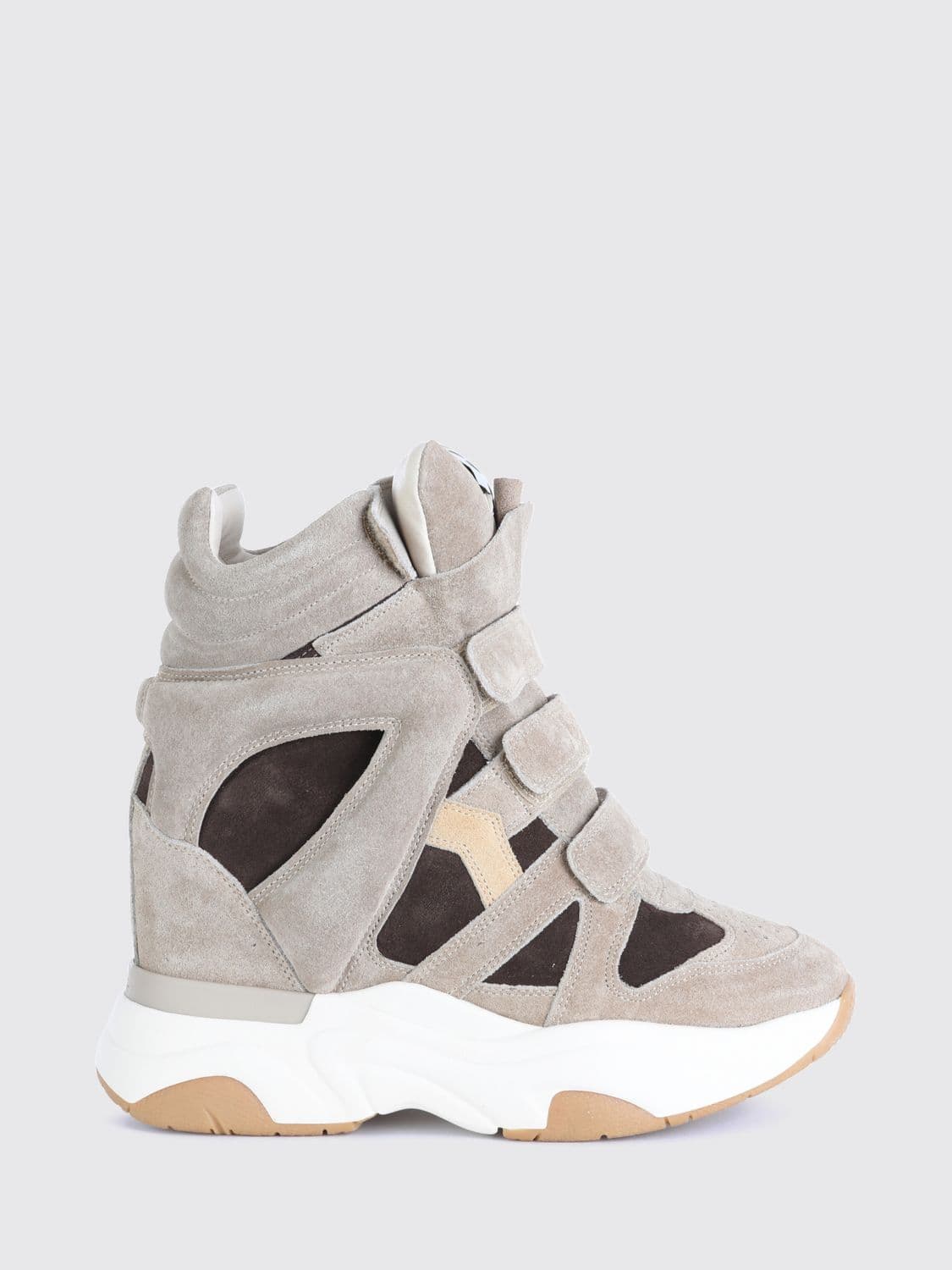 Isabel Marant Balskee High-Top Suede Wedge Sneakers