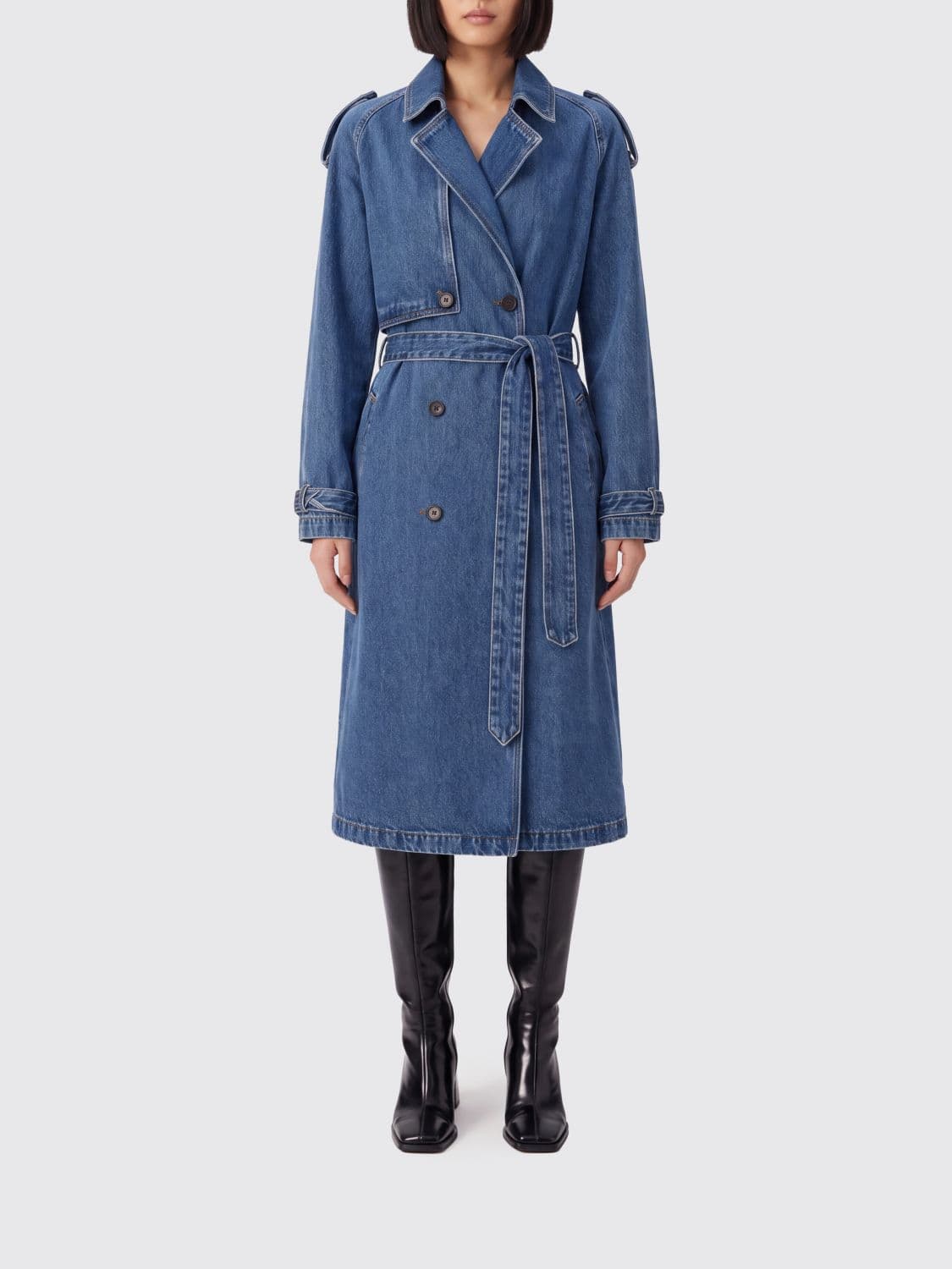 Anine Bing Jacket Woman color Blue