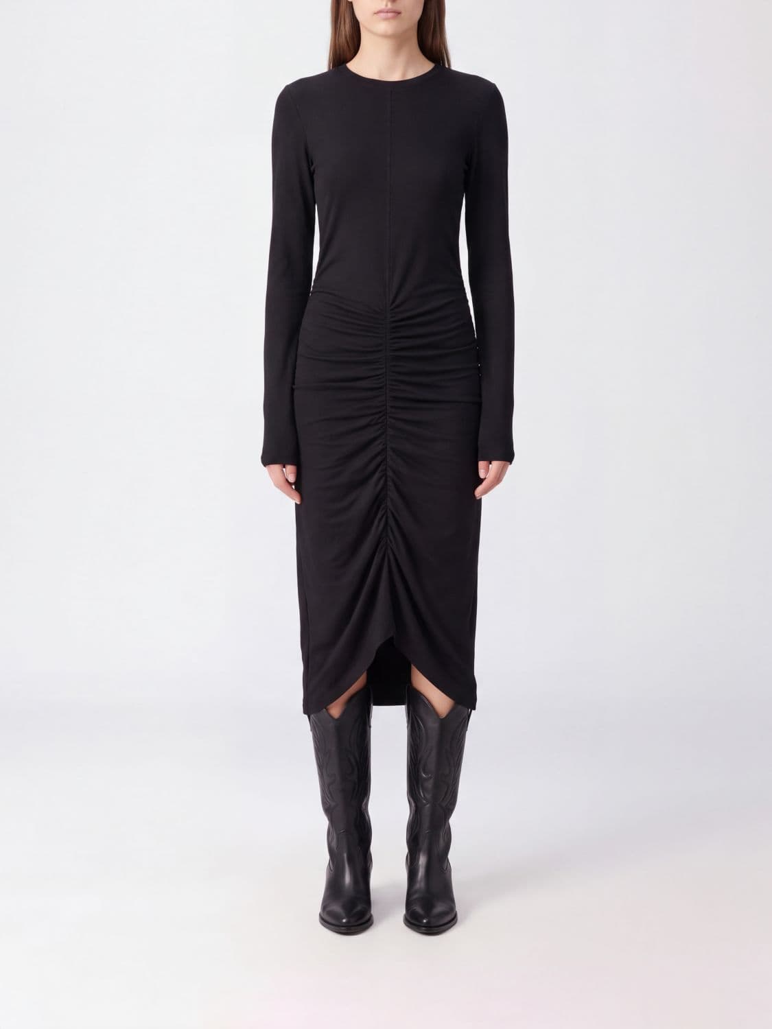 Isabel Marant Etoile Dylin Draped Wool-Blend Midi Dress