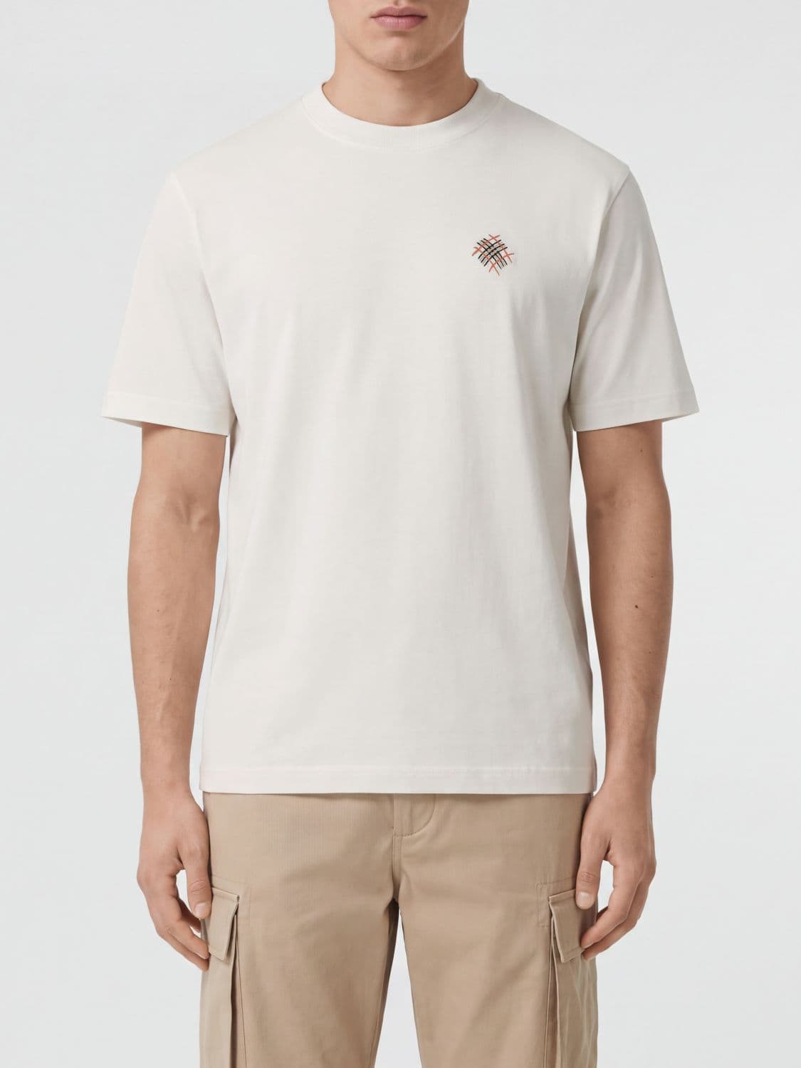 Burberry Crewneck Cotton T-shirt with Equestrian Knight Logo