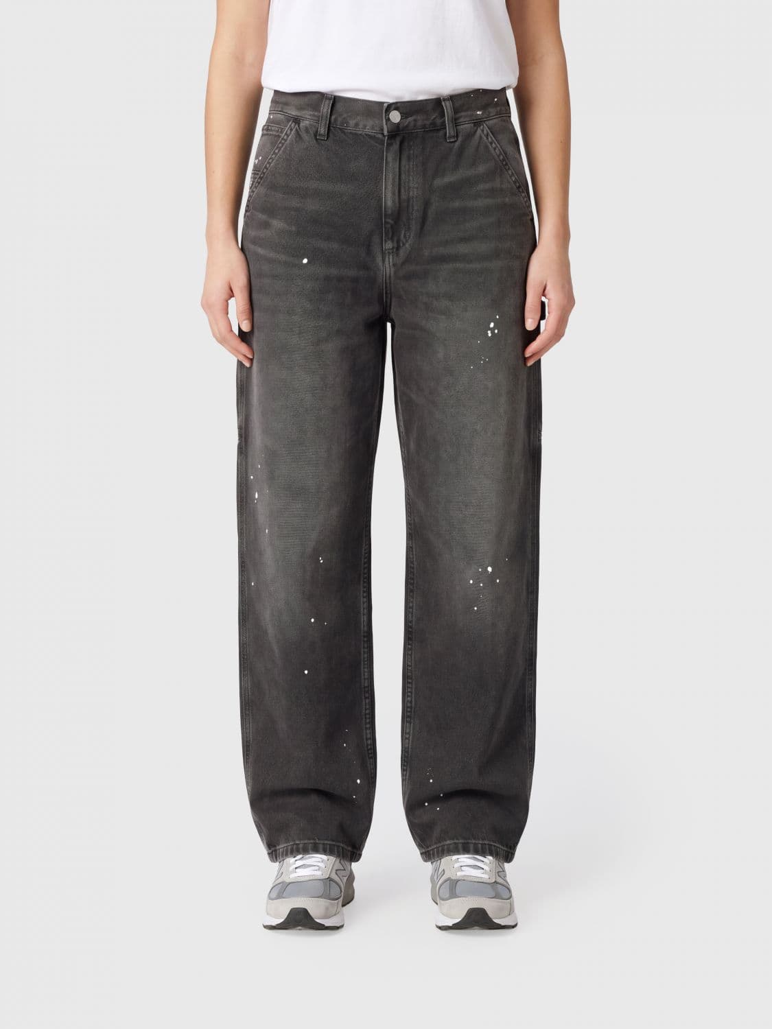 Carhartt Wip Mid-Rise Wide Leg Jeans in Cotton Denim