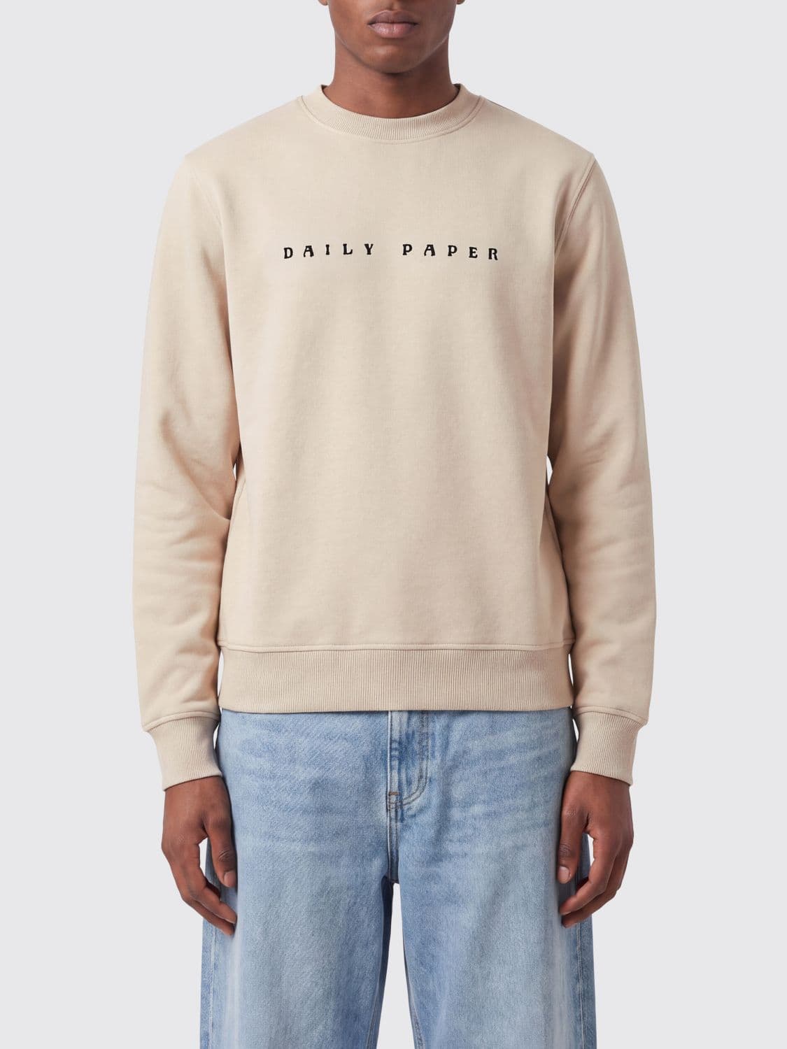Daily Paper Crewneck Cotton Jumper with Contrast Logo