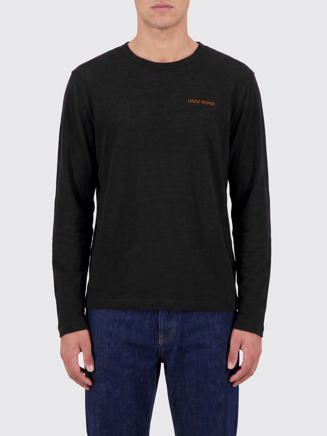 Daily Paper Long-Sleeved Cotton-Blend T-Shirt with Logo