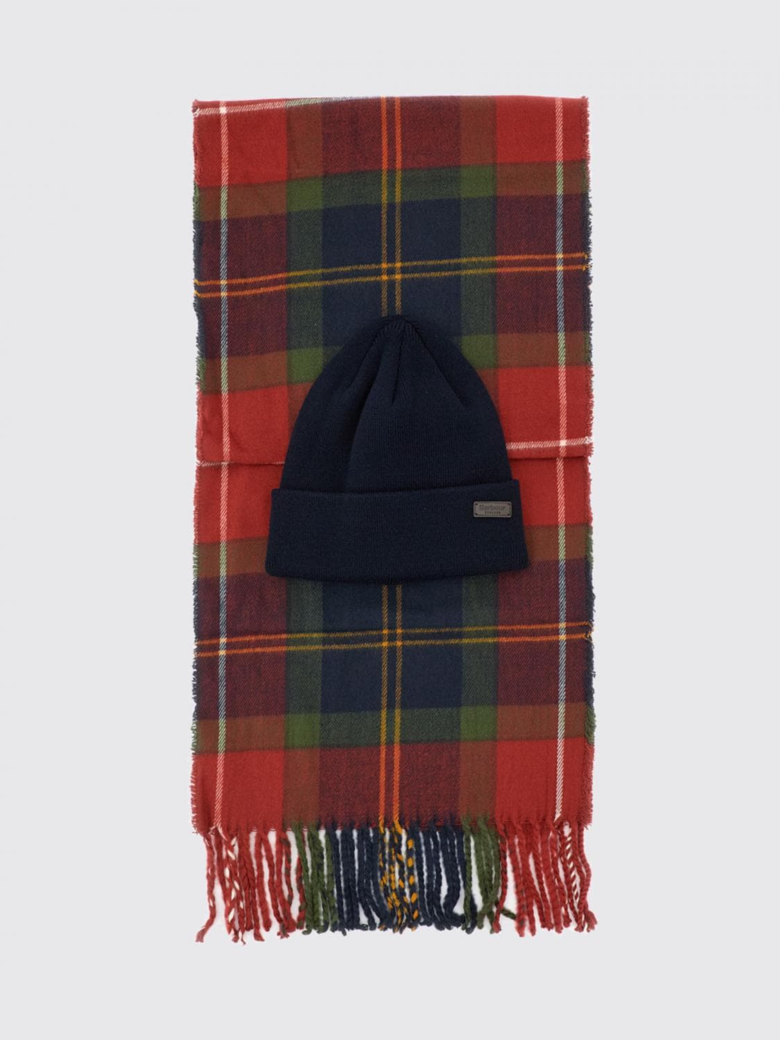 Barbour Scarf Men color Red