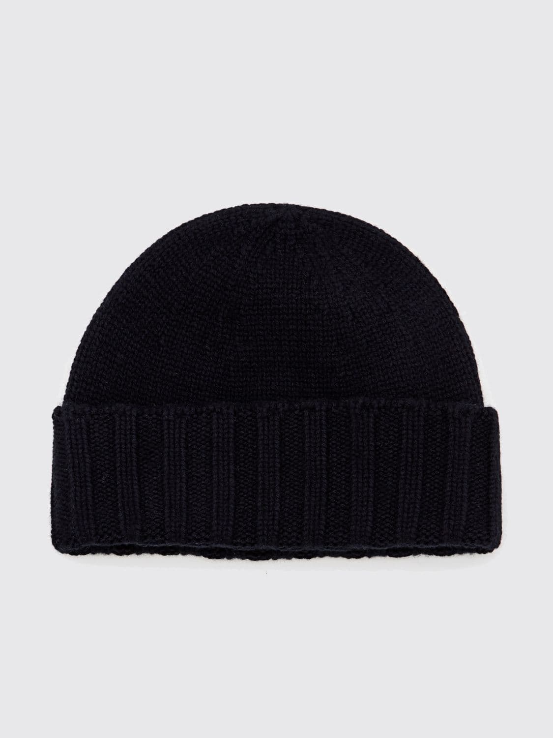 Drumohr 100% Cashmere Beanie Hat with Cuffed Hem