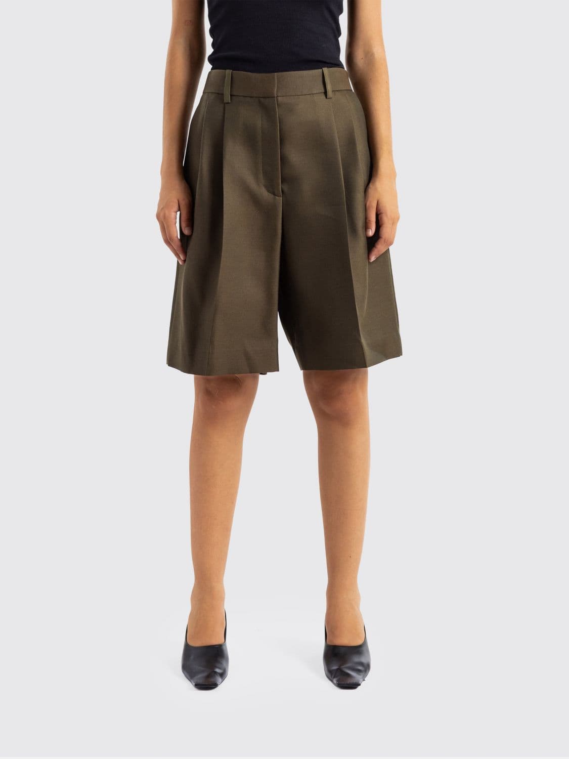 Khaite Shorts Woman color Olive